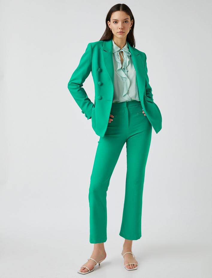  İspanyol Paça Crop Pantolon