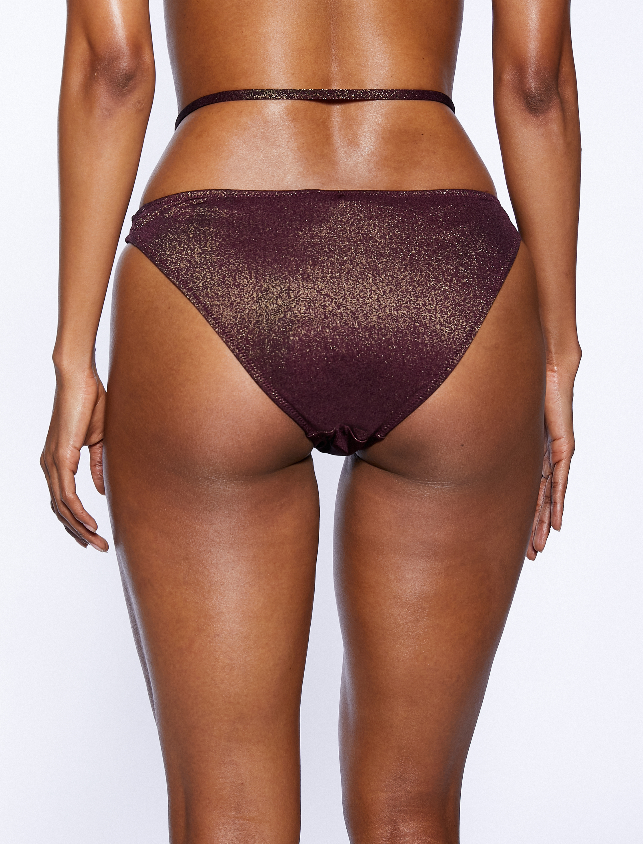 Bikini Altı Çapraz Bağlamalı Simli