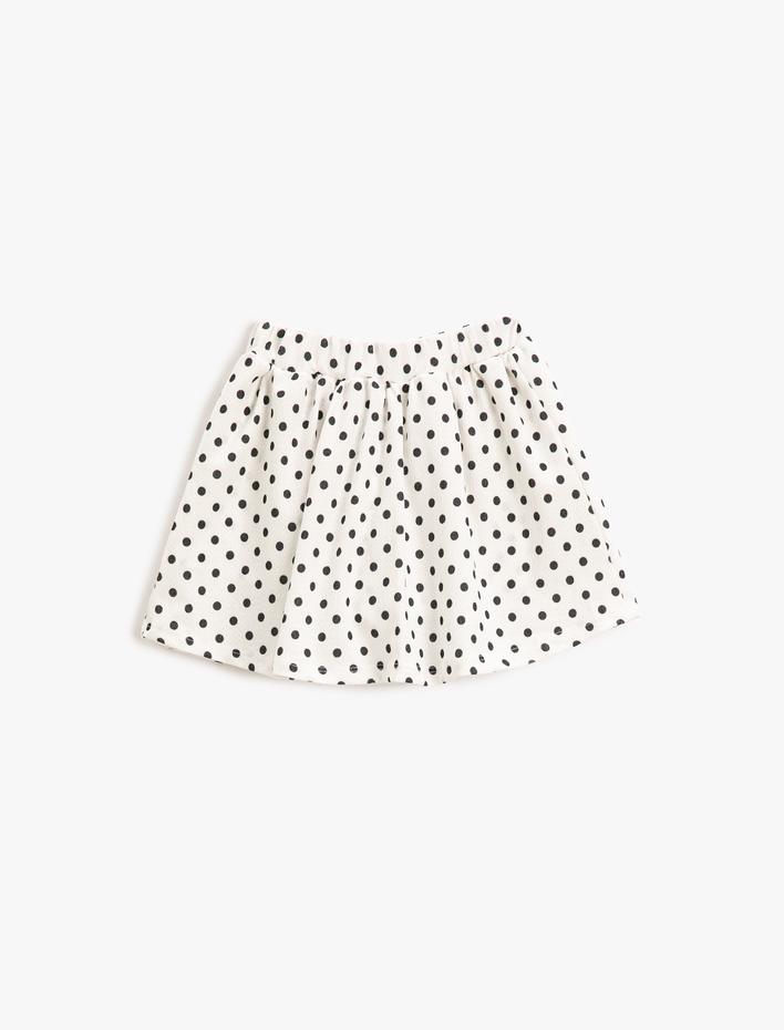 Kız Çocuk Puantiyeli Mini Etek