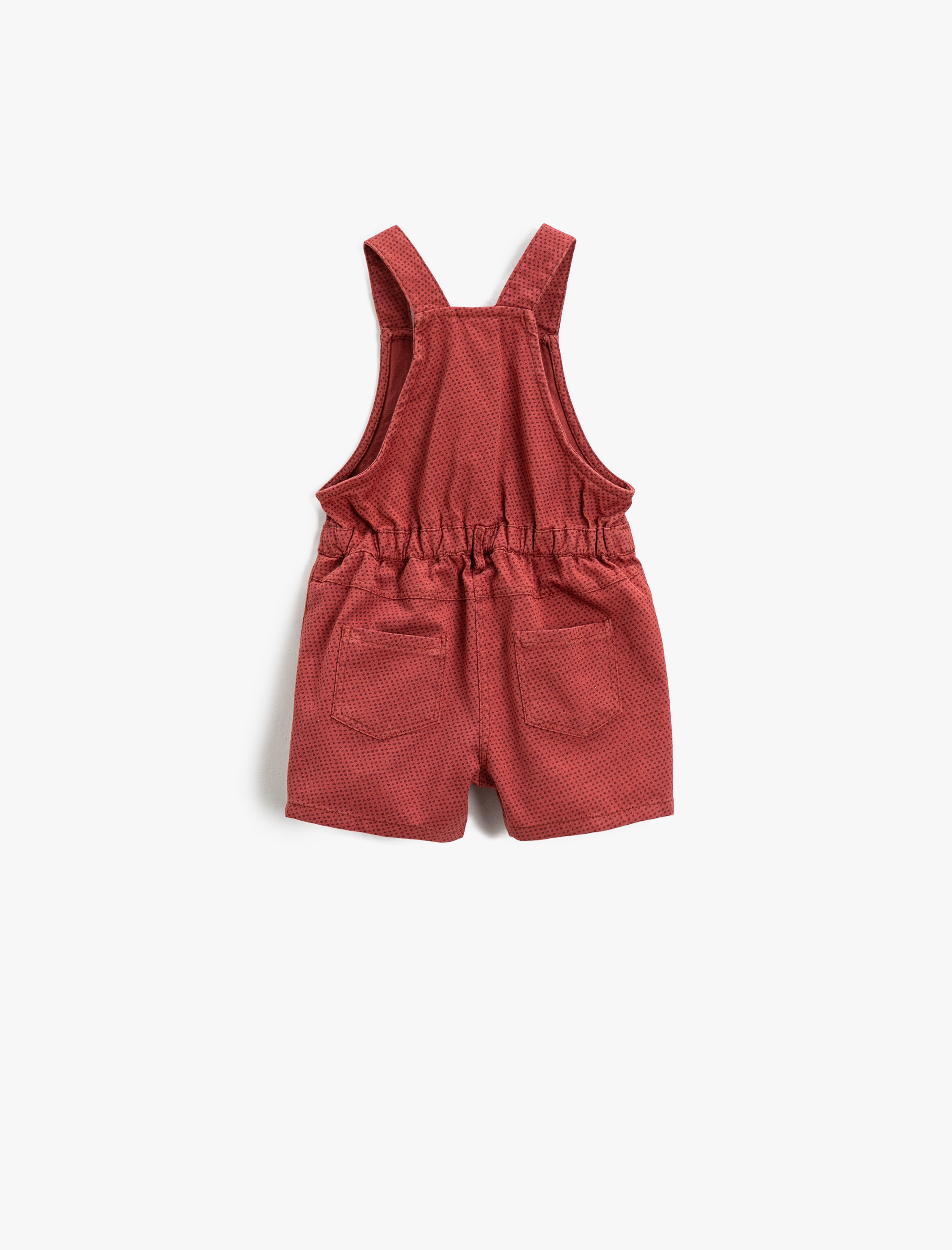  Kız Bebek Tulum Pamuklu Düğmeli Cepli