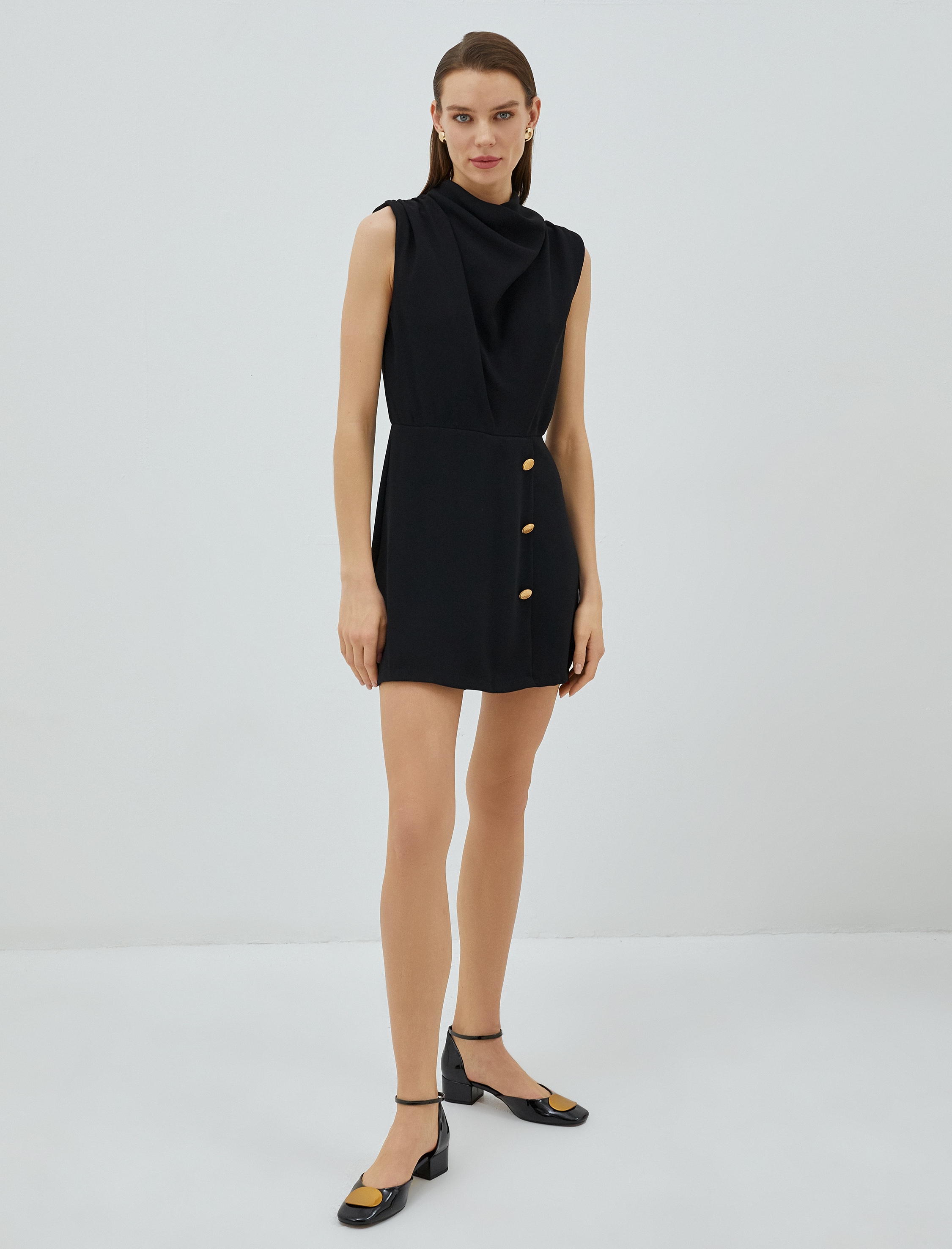   Şortlu Tulum Drape Detaylı