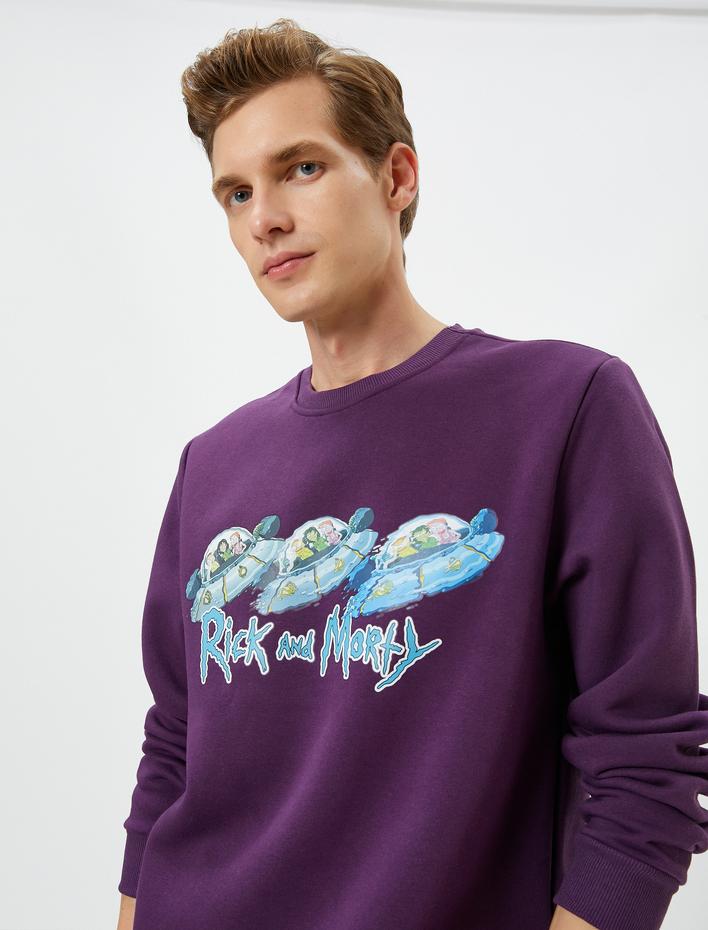 Rick and Morty Sweatshirt Şardonlu Lisanslı Baskılı