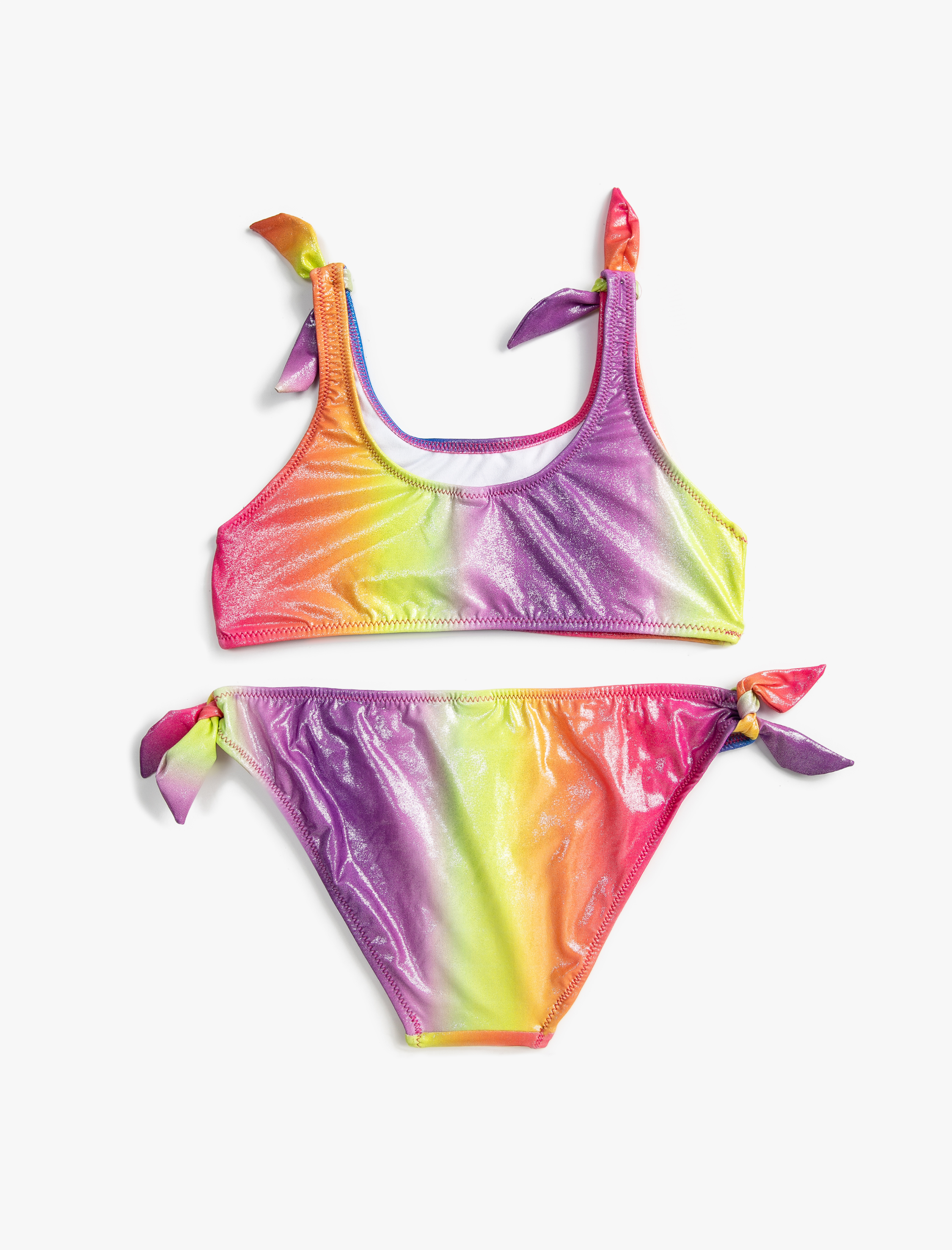  Kız Çocuk Bikini Takımı Parlak Renkli