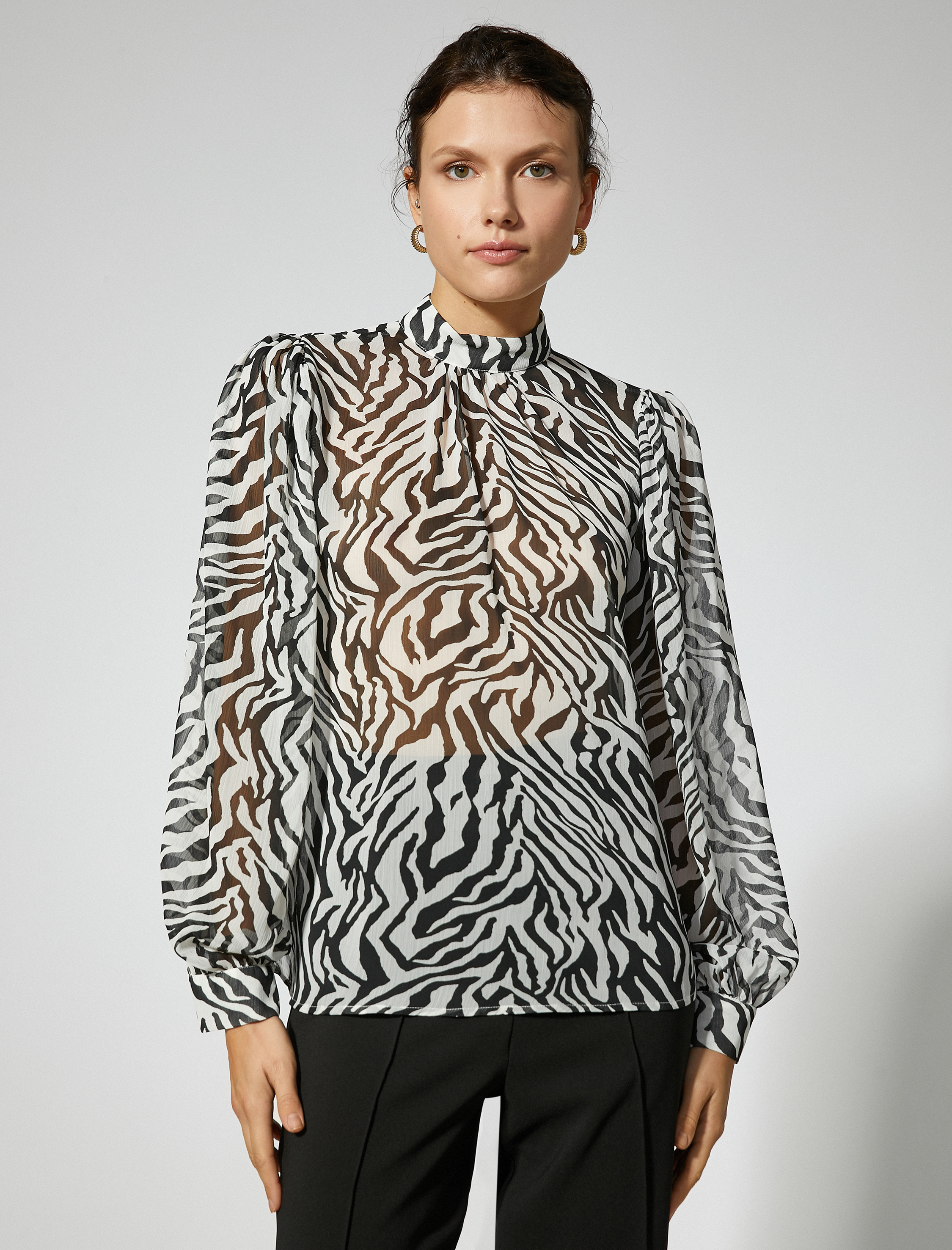   Zebra Desenli Bluz