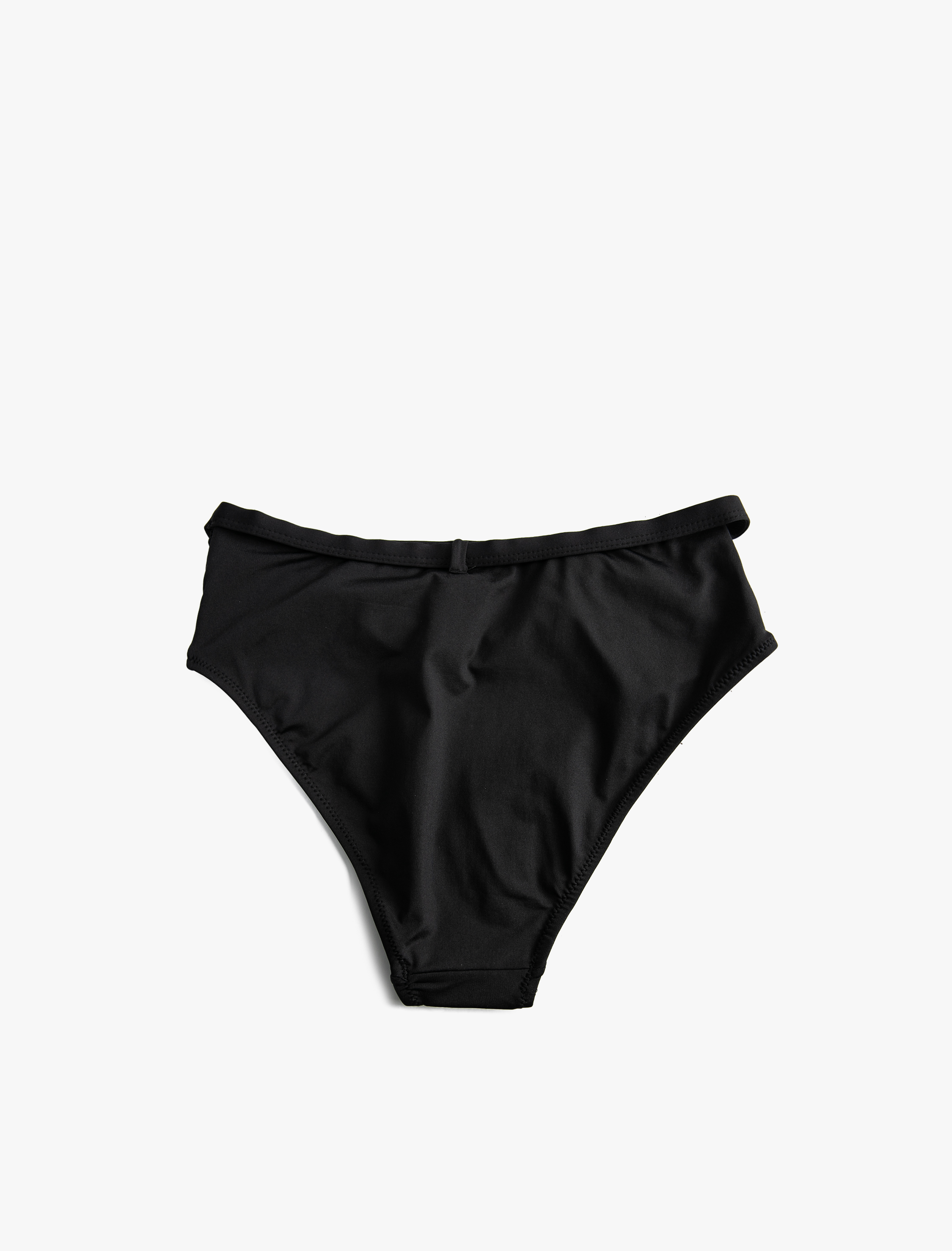   Yüksek Bel Bikini Altı Taşlı Toka Detaylı Yanları Büzgülü