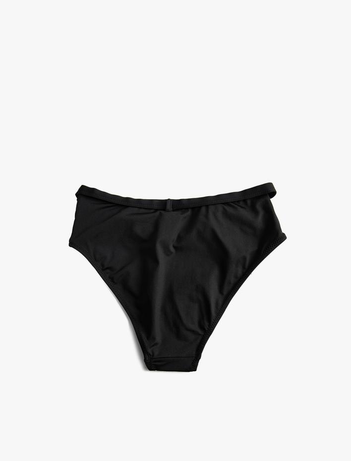  Yüksek Bel Bikini Altı Taşlı Toka Detaylı Yanları Büzgülü