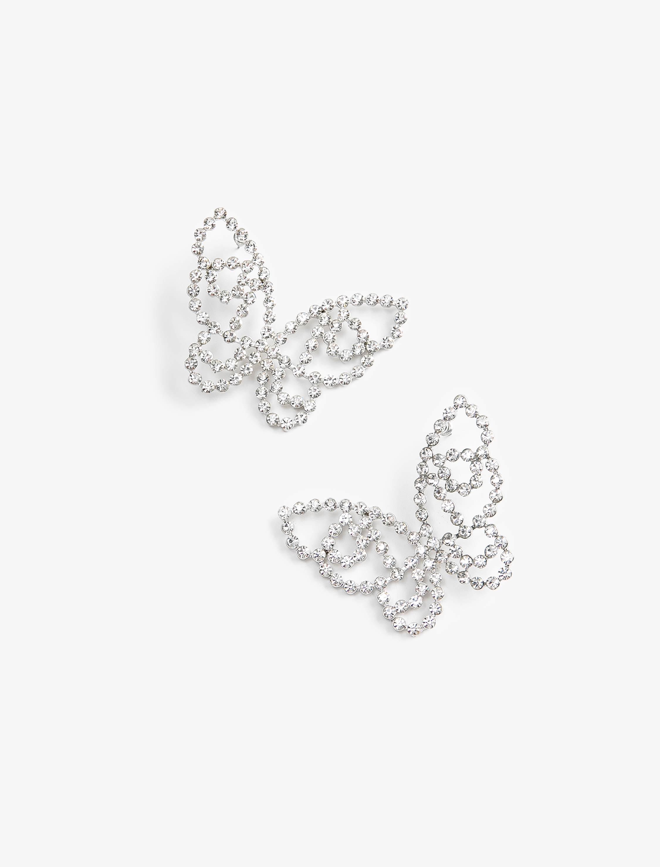  Kadın Kelebek Şekilli Büyük Küpe