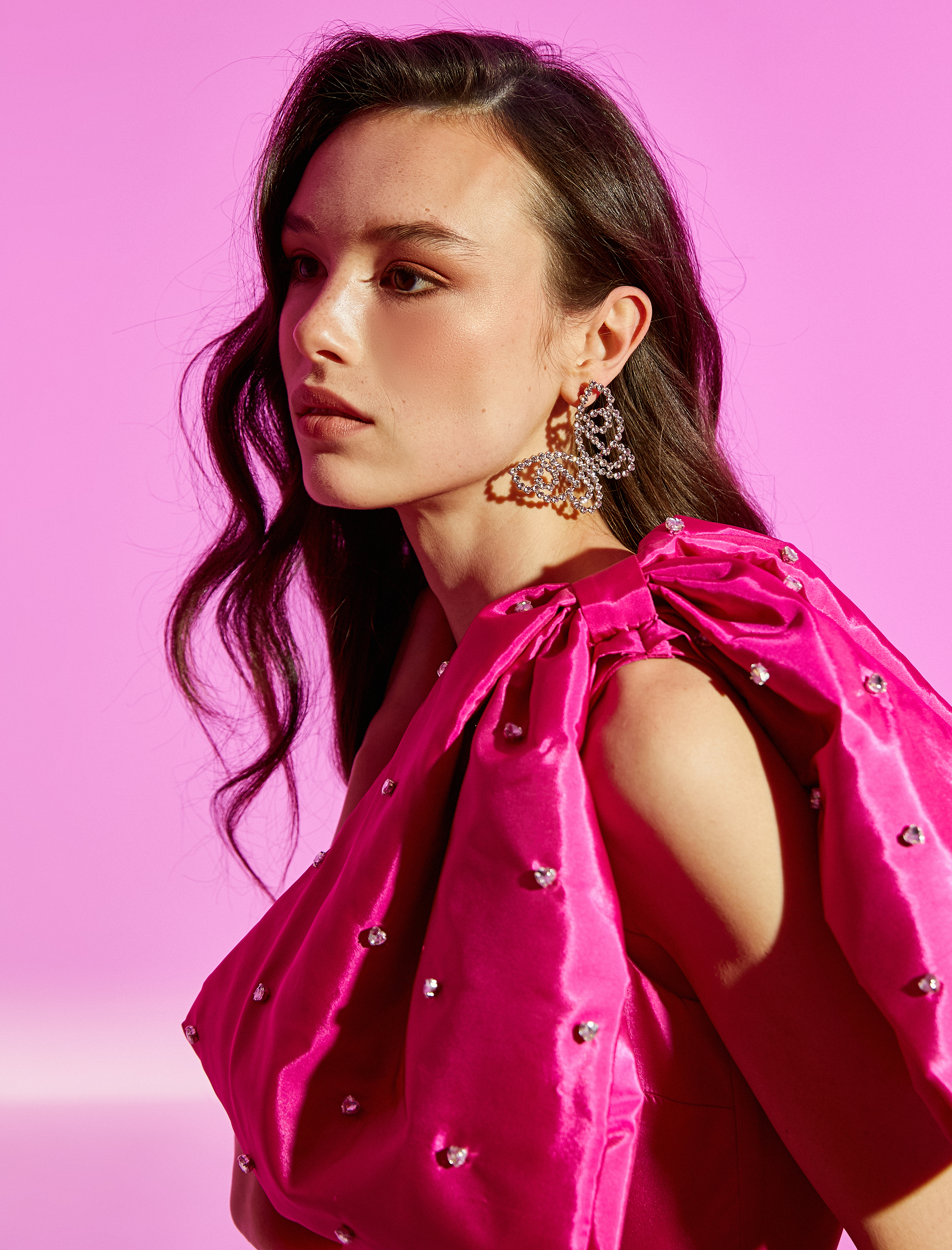  Kadın Kelebek Şekilli Büyük Küpe