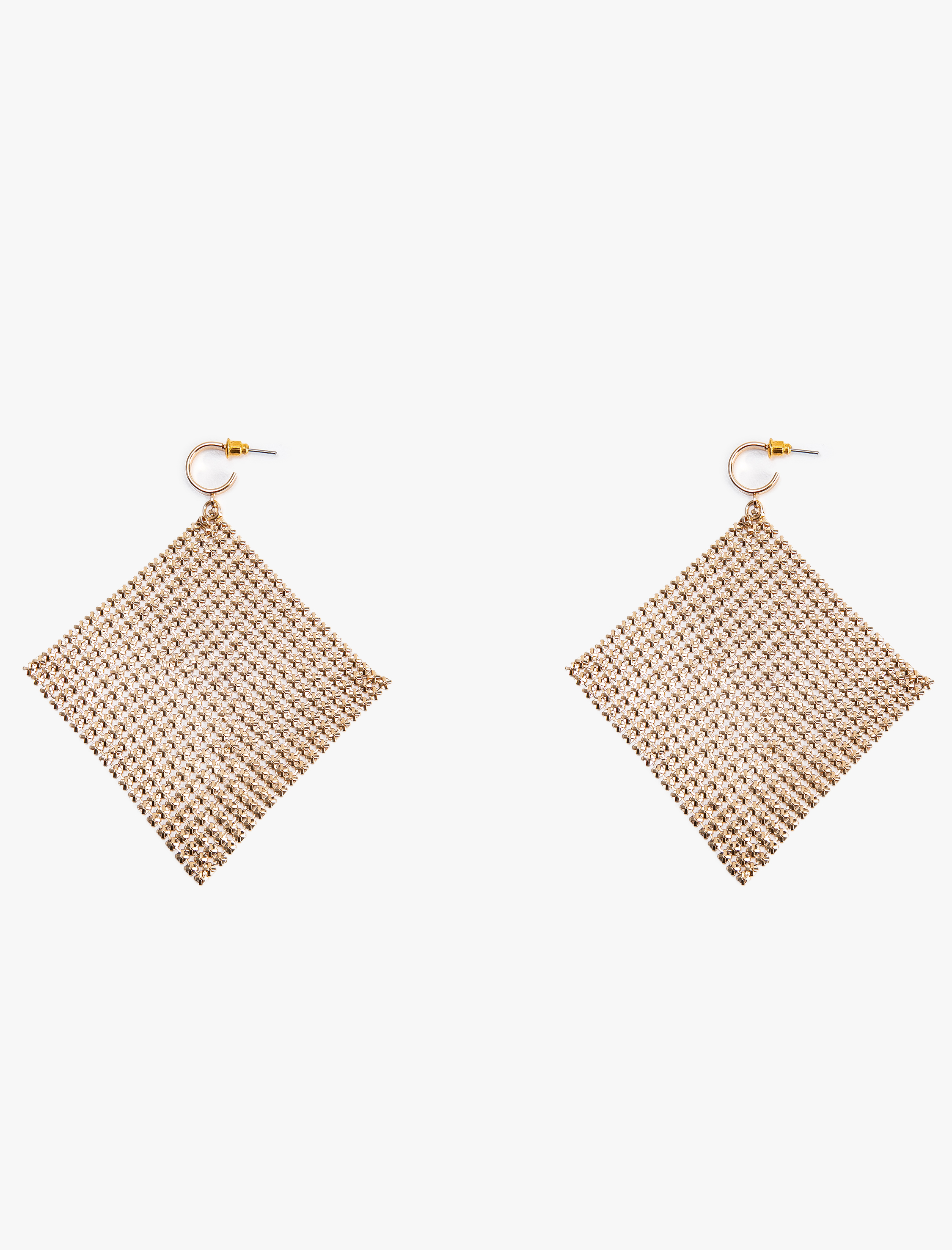 Kadın Metal Boncuklu Geniş Sallantılı Küpe