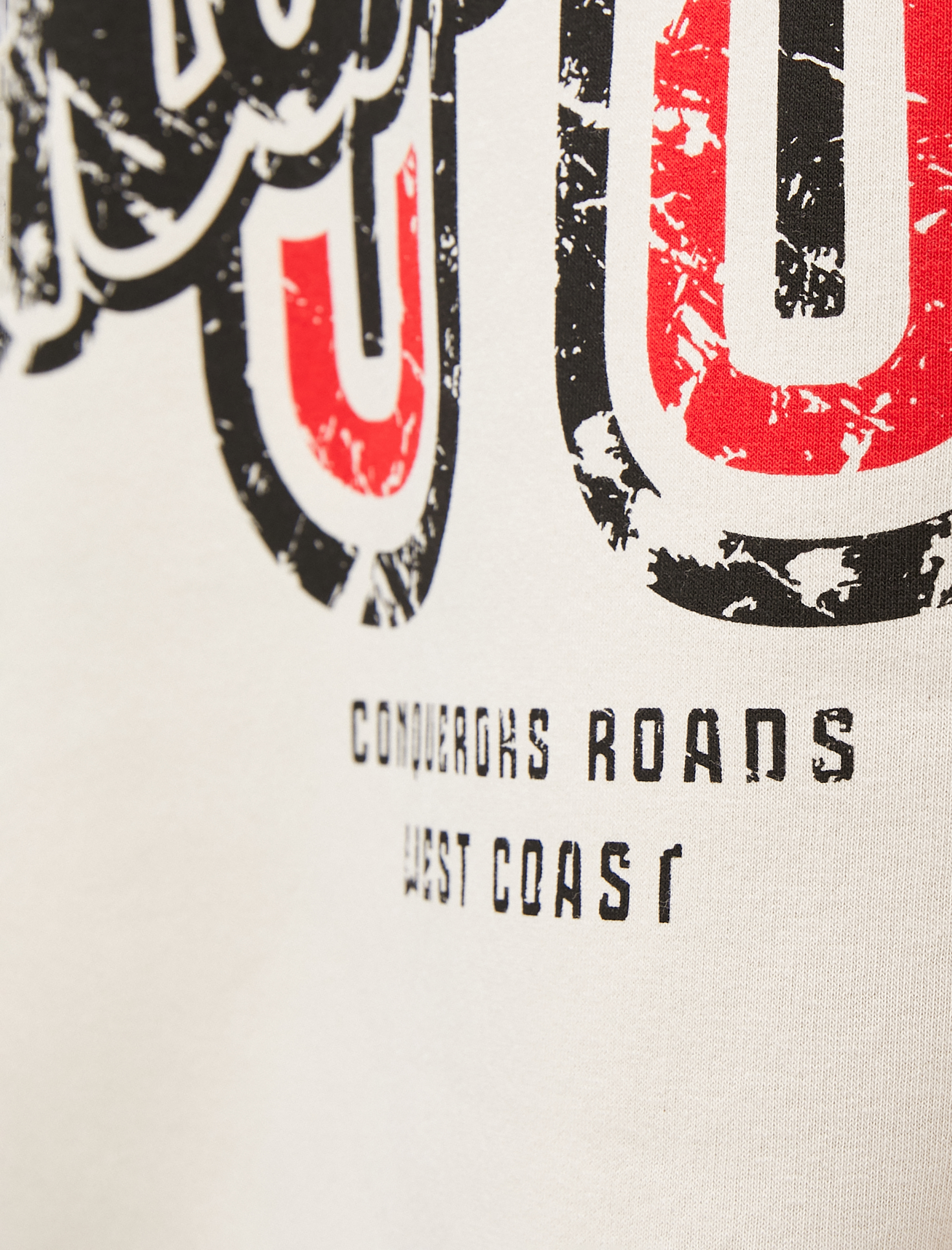   Kolej Oversize Sweatshirt Bisiklet Yaka Baskılı Şardonlu