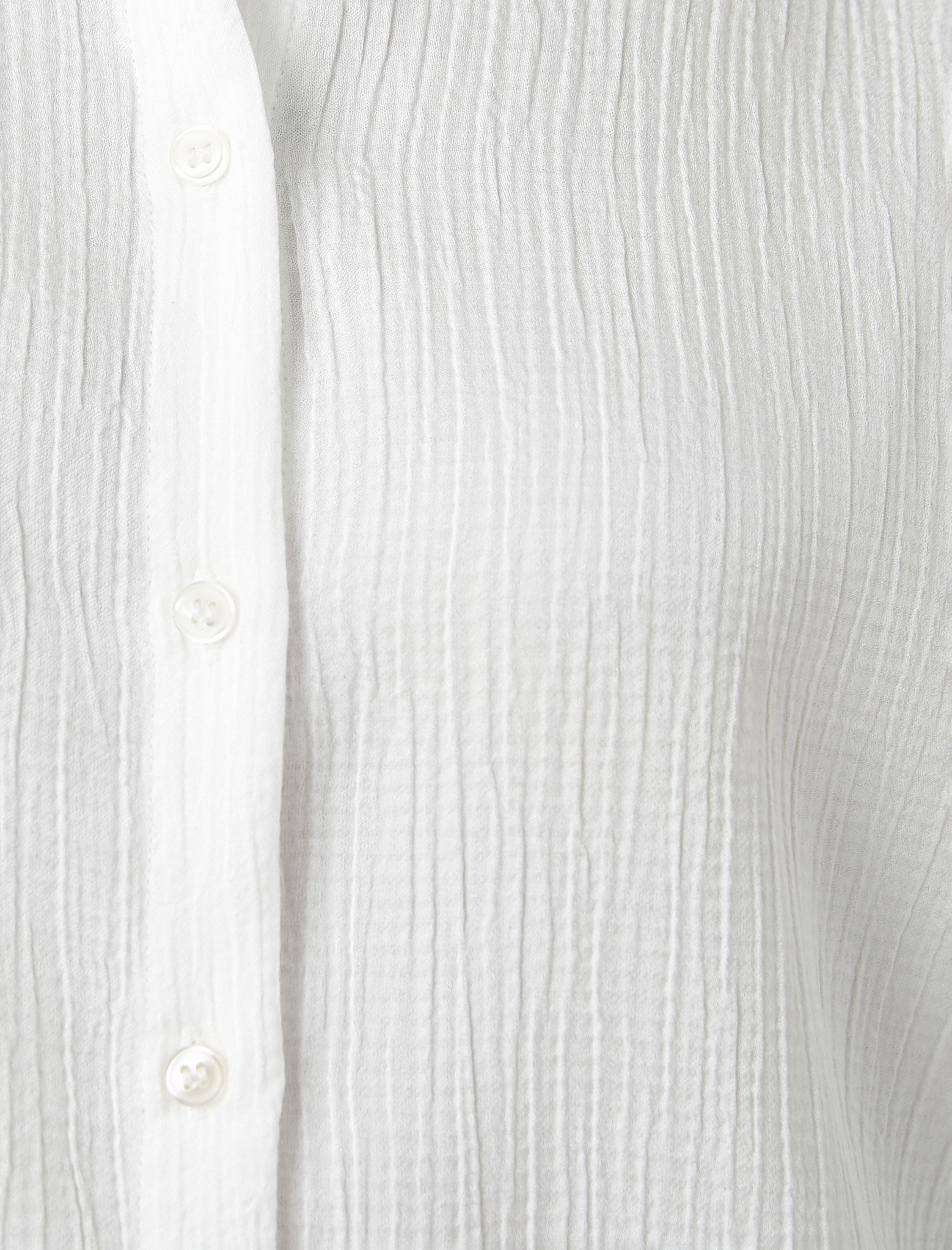   Dökümlü Gömlek Uzun Kollu Dokulu Manşet Yaka