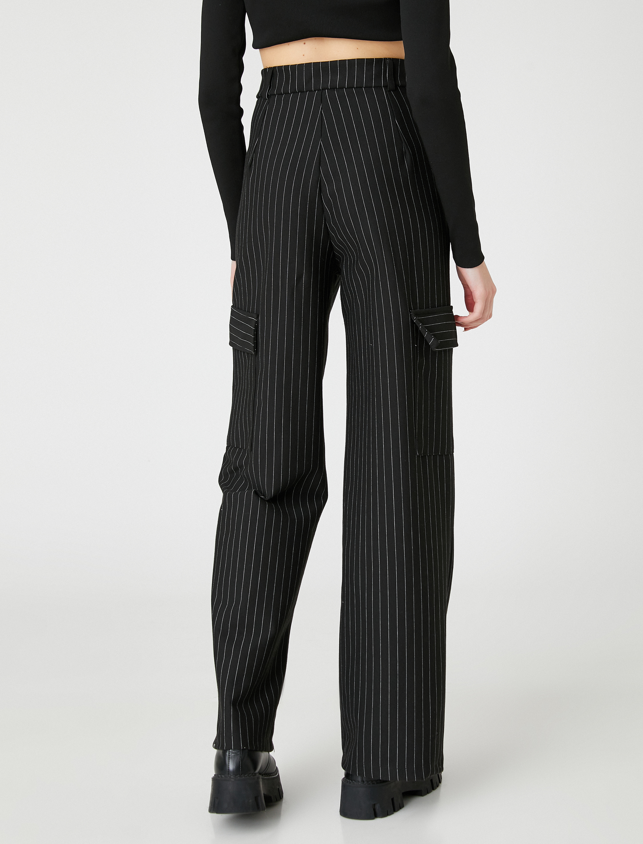   Kargo Pantolon Kumaş Cep Detaylı Düz Paça