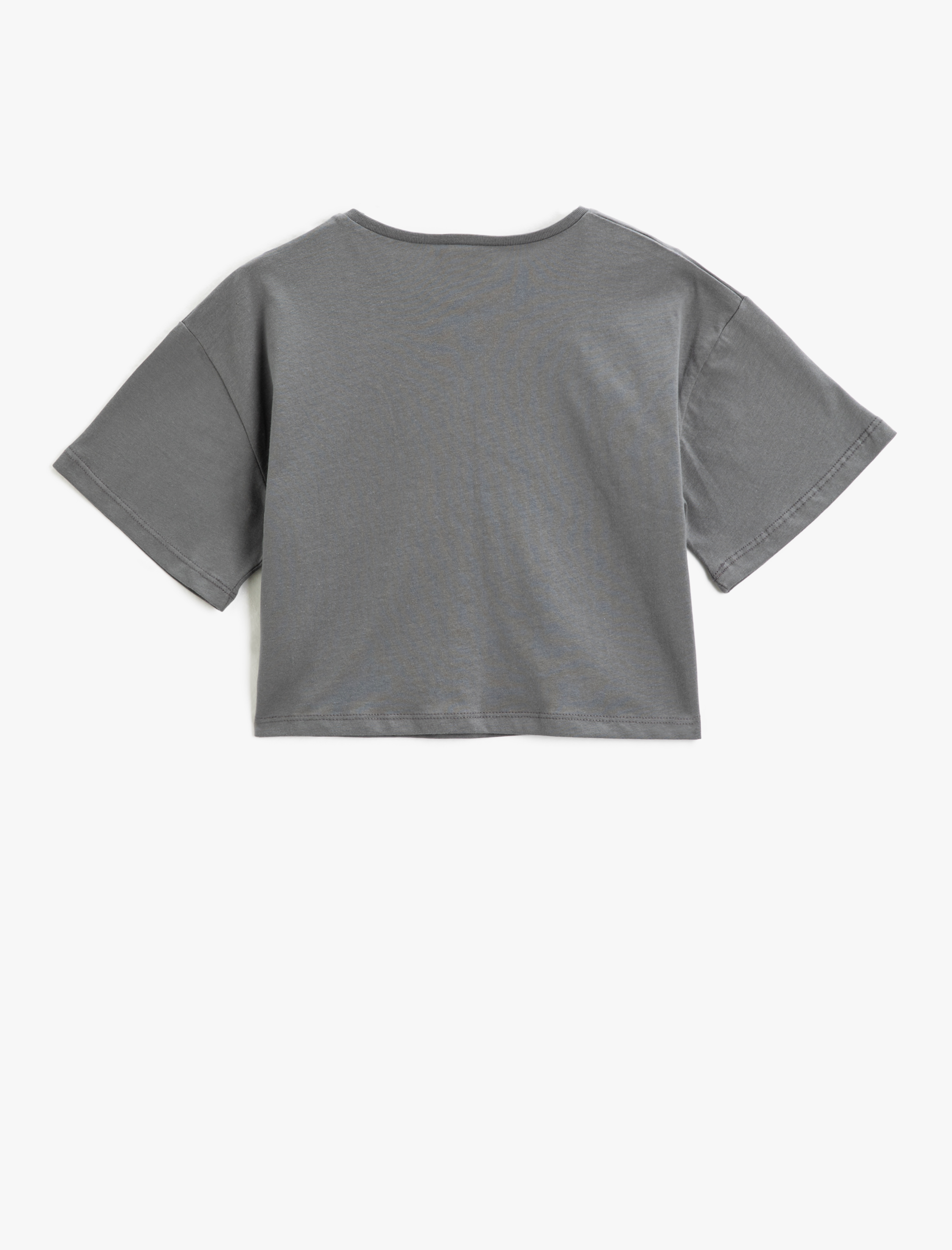  Kız Çocuk Oversize Tişört Baskılı Kısa Kollu Bisiklet Yaka