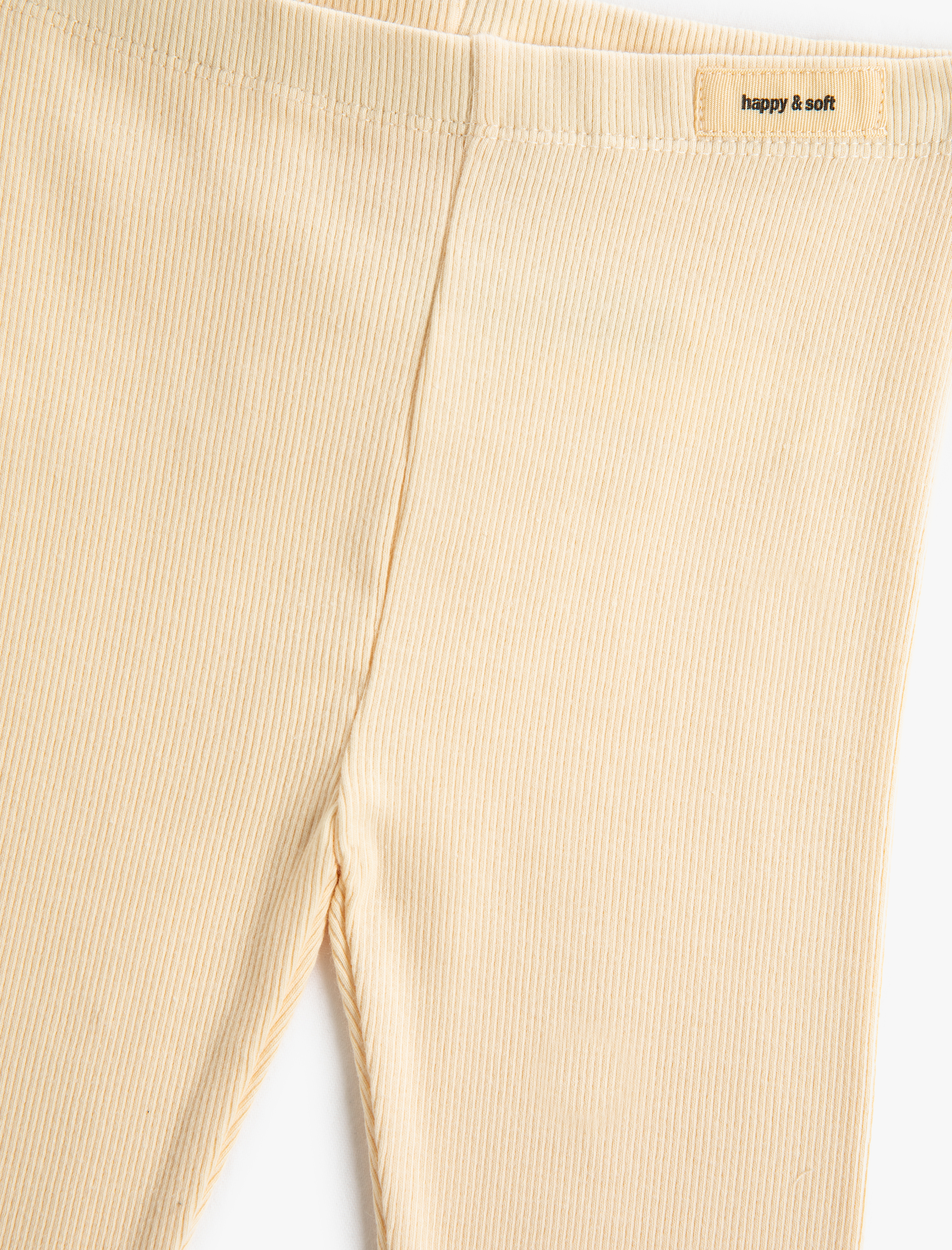  Kız Bebek Fitilli Basic Tayt Etiket Detaylı Beli Lastikli