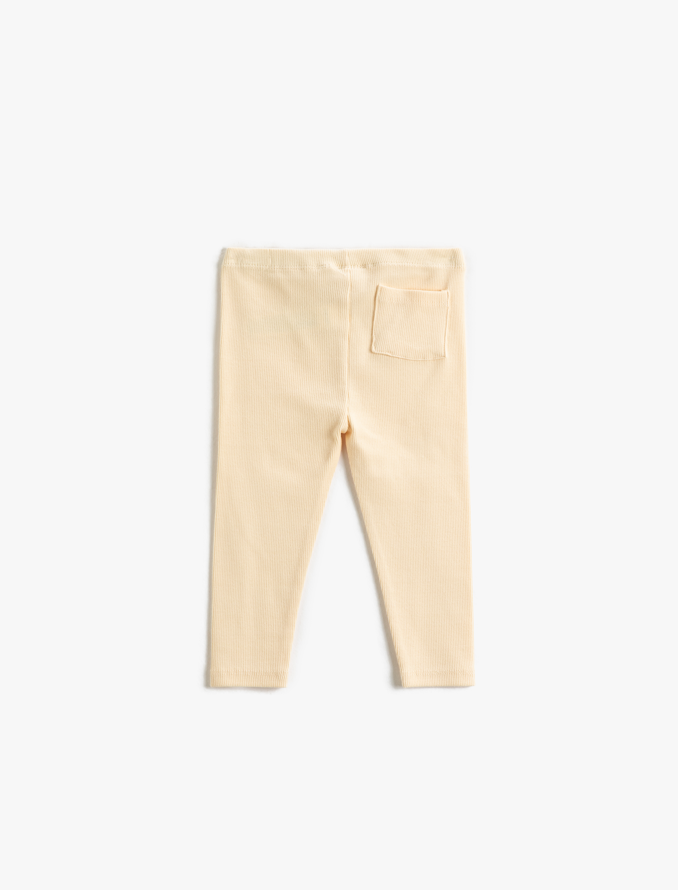  Kız Bebek Fitilli Basic Tayt Etiket Detaylı Beli Lastikli