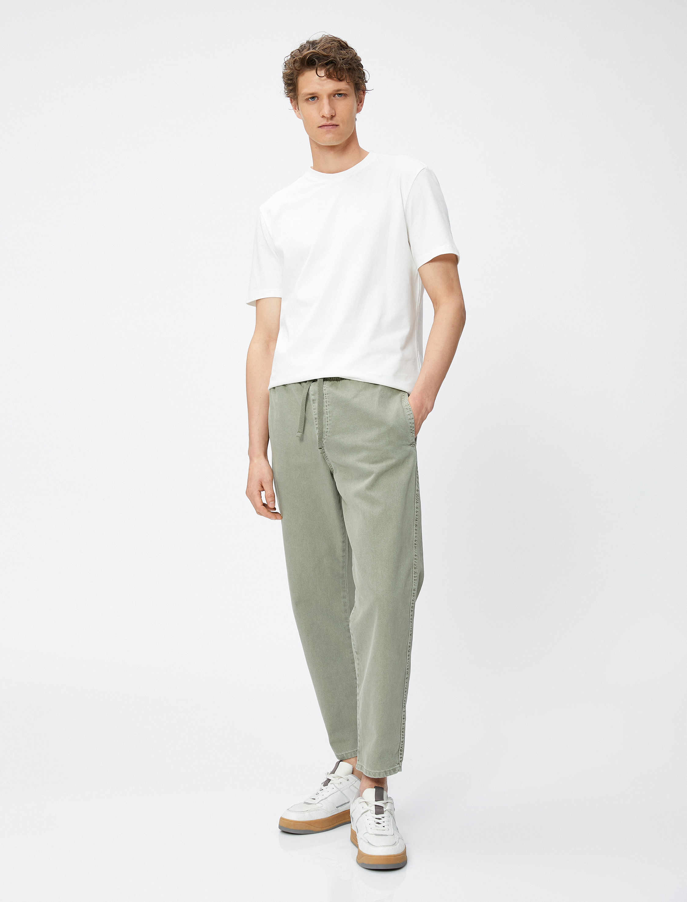   Basic Tişört Kısa Kollu Bisiklet Yaka Dar Kesim