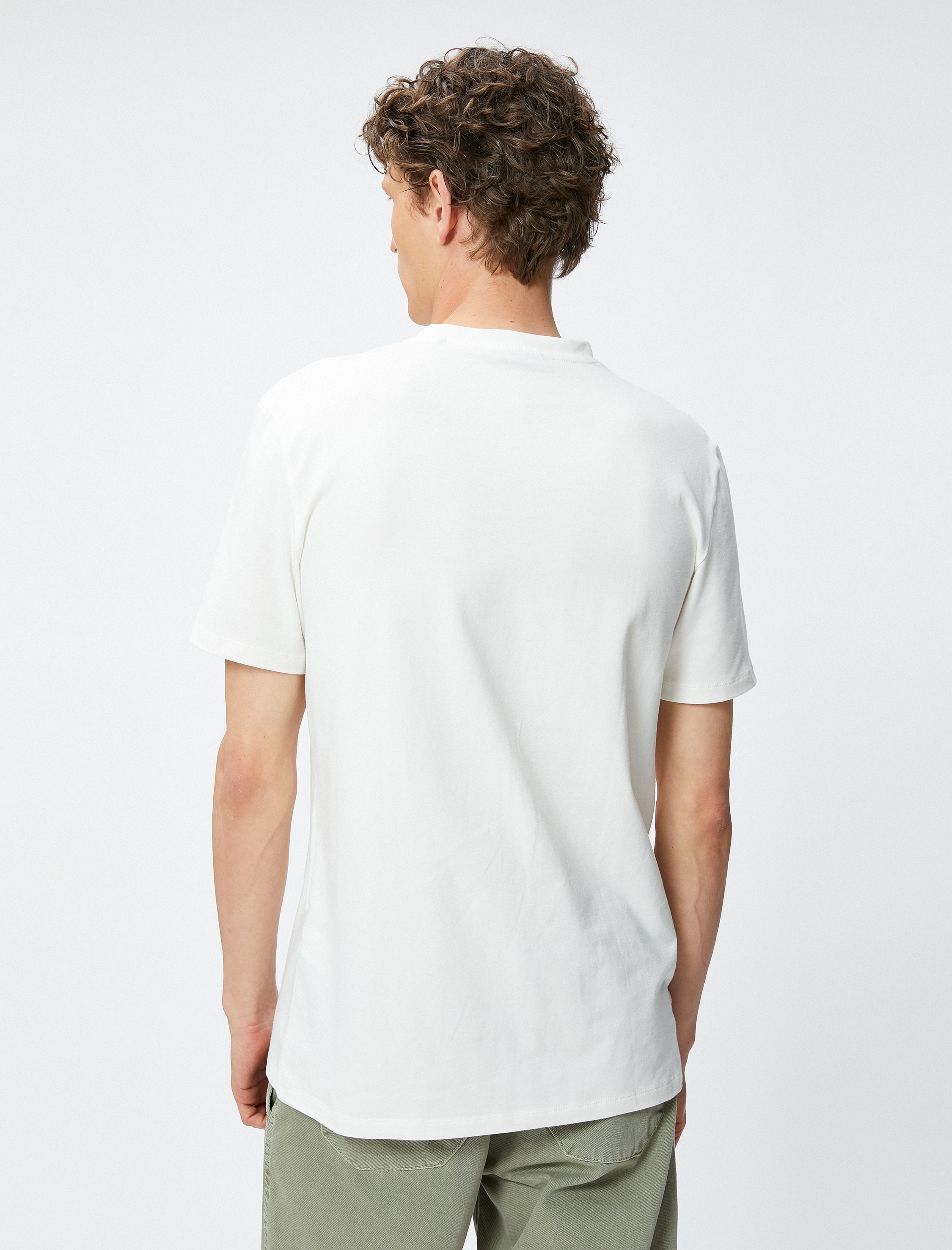   Basic Tişört Kısa Kollu Bisiklet Yaka Dar Kesim