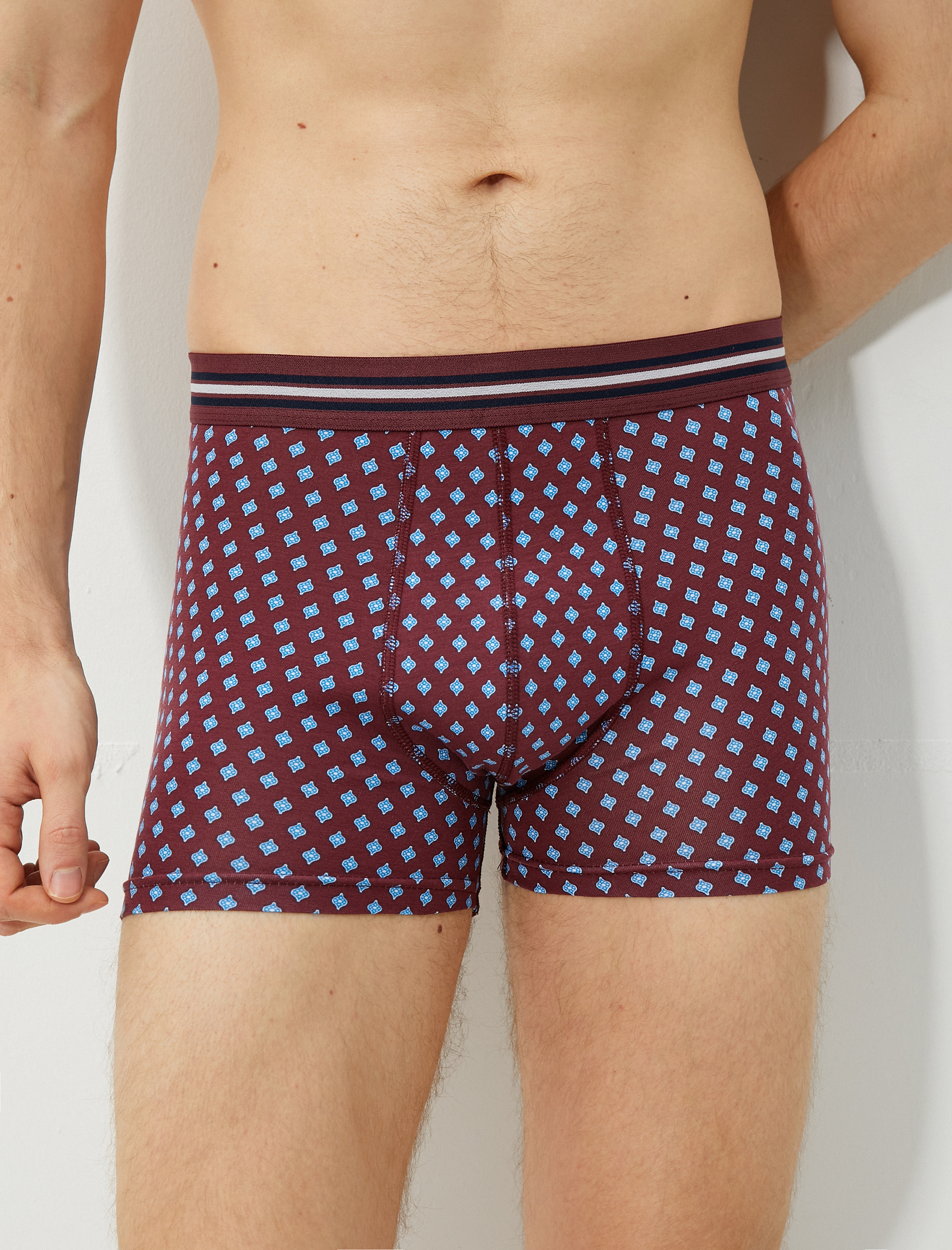   3'lü Boxer Seti Şal Baskılı Beli Lastikli