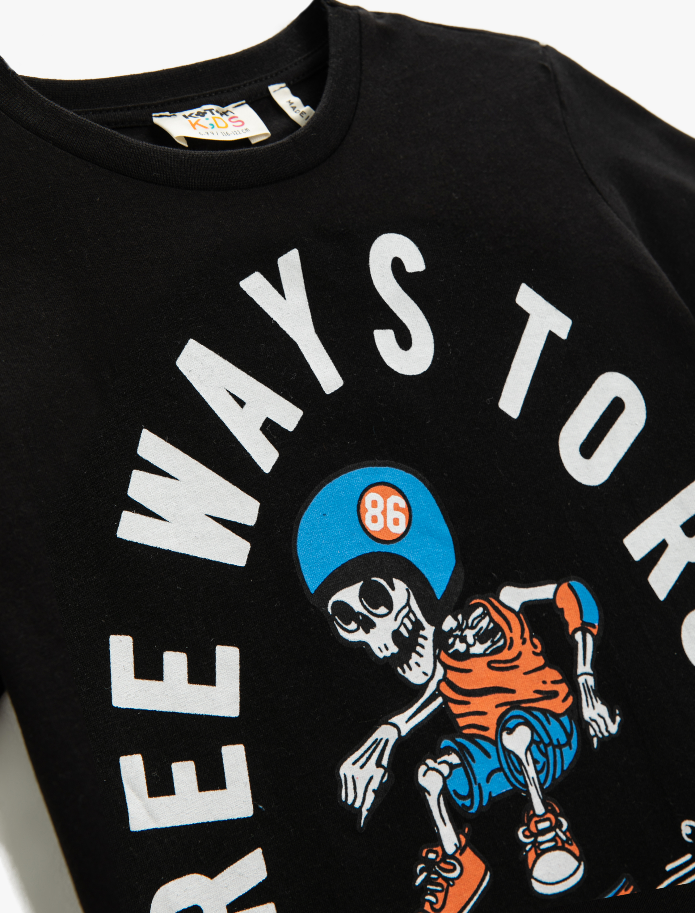  Erkek Çocuk Kısa Kollu Tişört Bisiklet Yaka  Baskılı