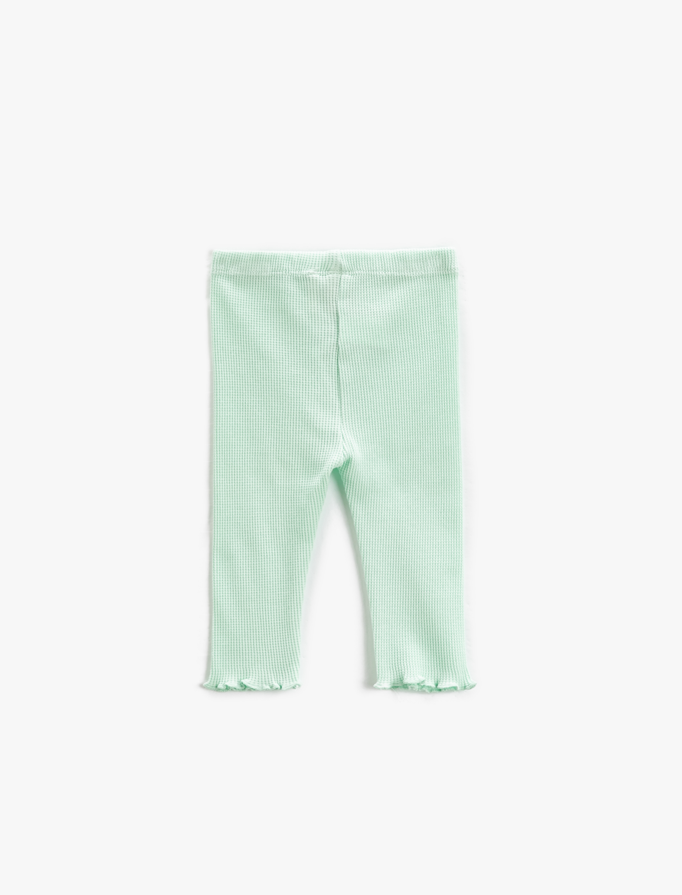  Kız Bebek Dokulu Basic Tayt Beli Lastikli Pamuklu