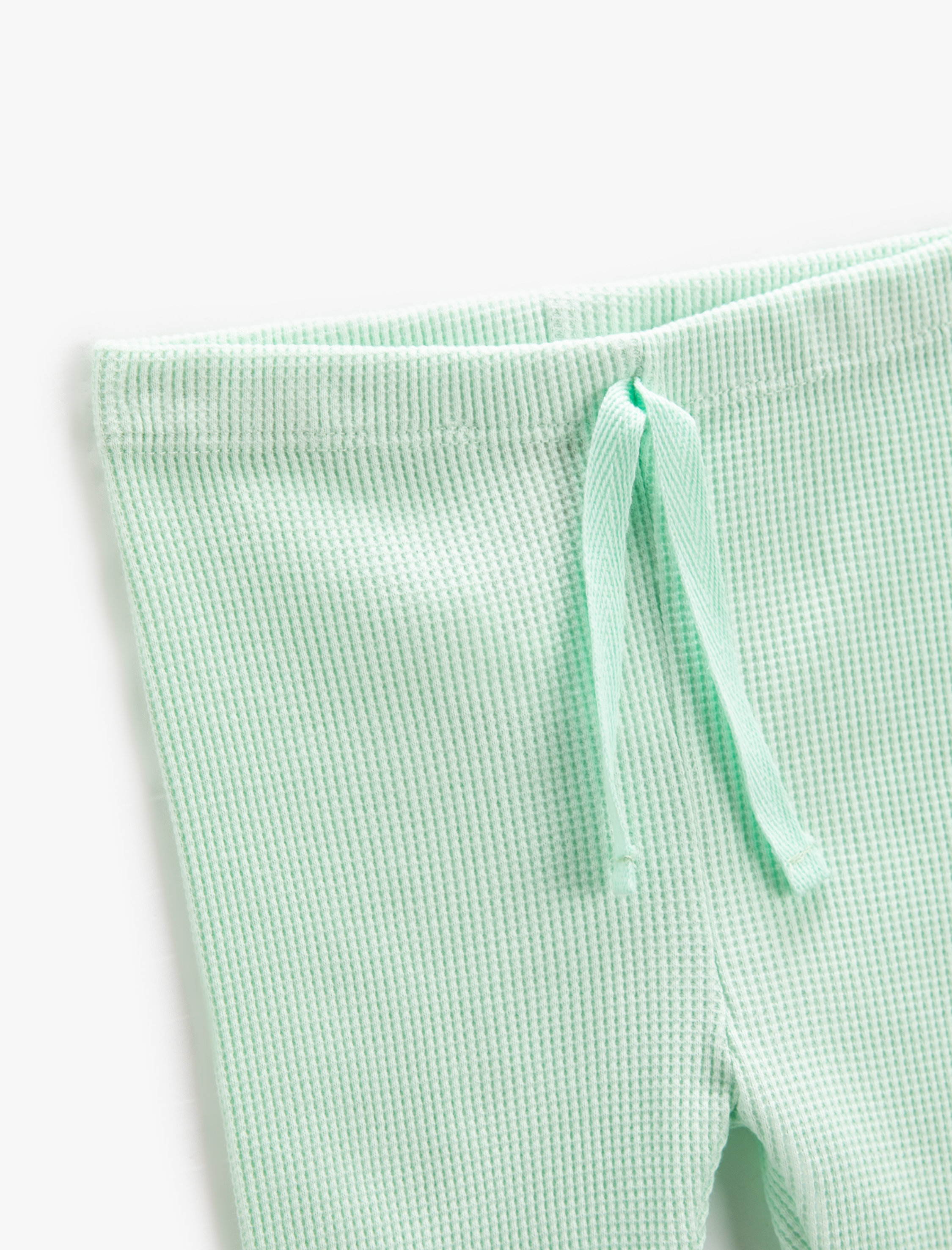  Kız Bebek Dokulu Basic Tayt Beli Lastikli Pamuklu