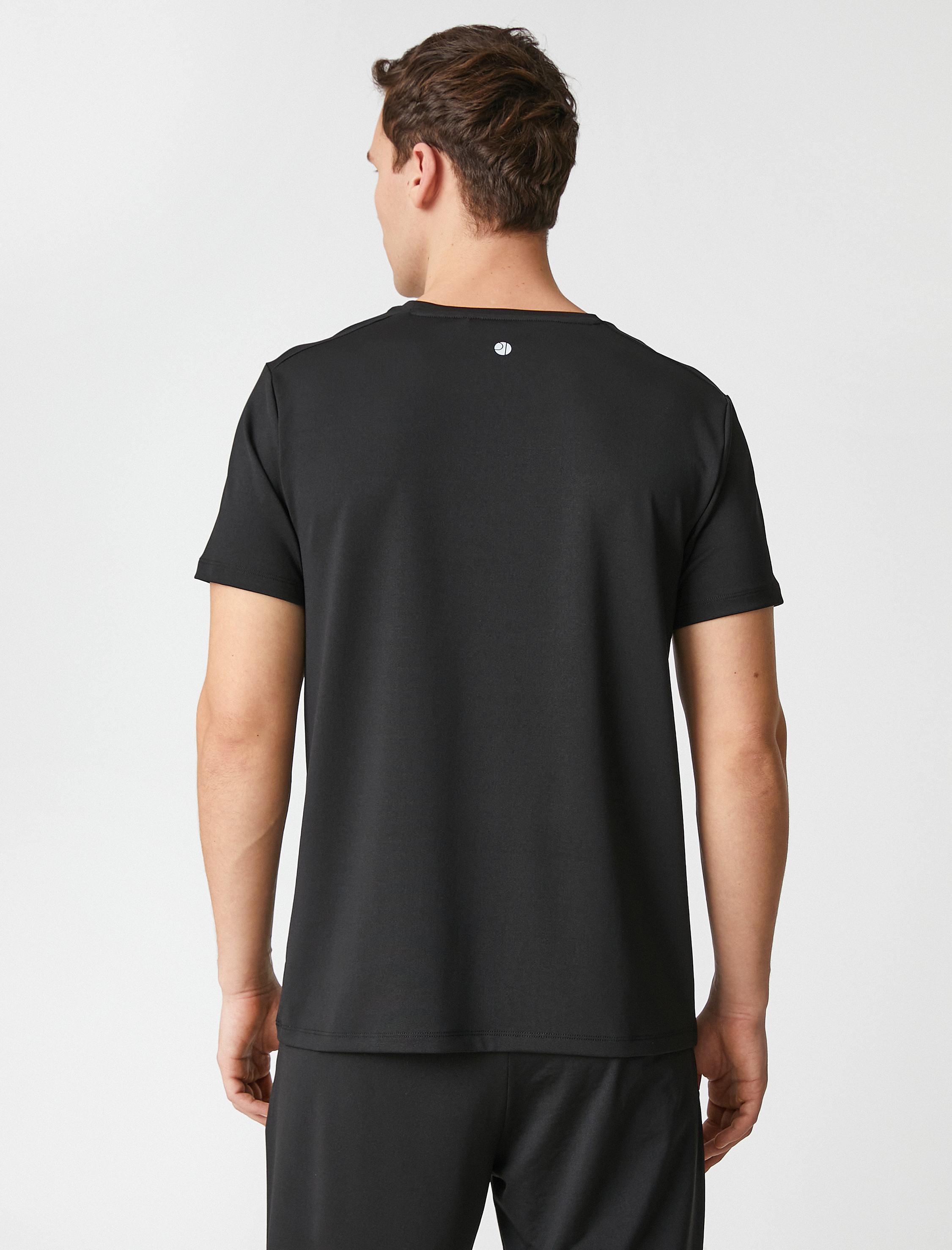   Spor Tişört Slogan Baskılı Bisiklet Yaka Kısa Kollu