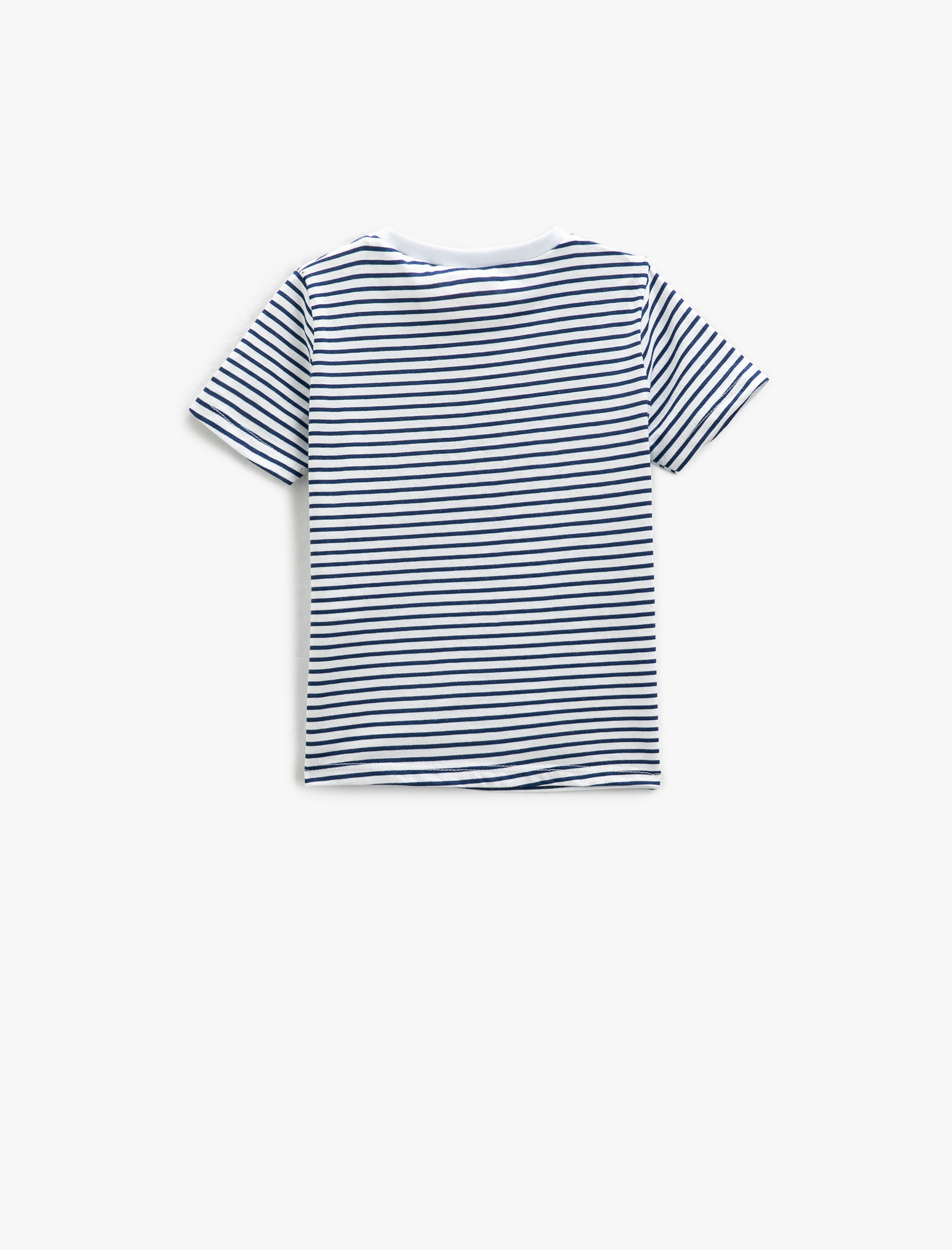  Erkek Bebek Bisiklet Yaka Tişört Kısa Kollu Baskılı Aplike Detaylı