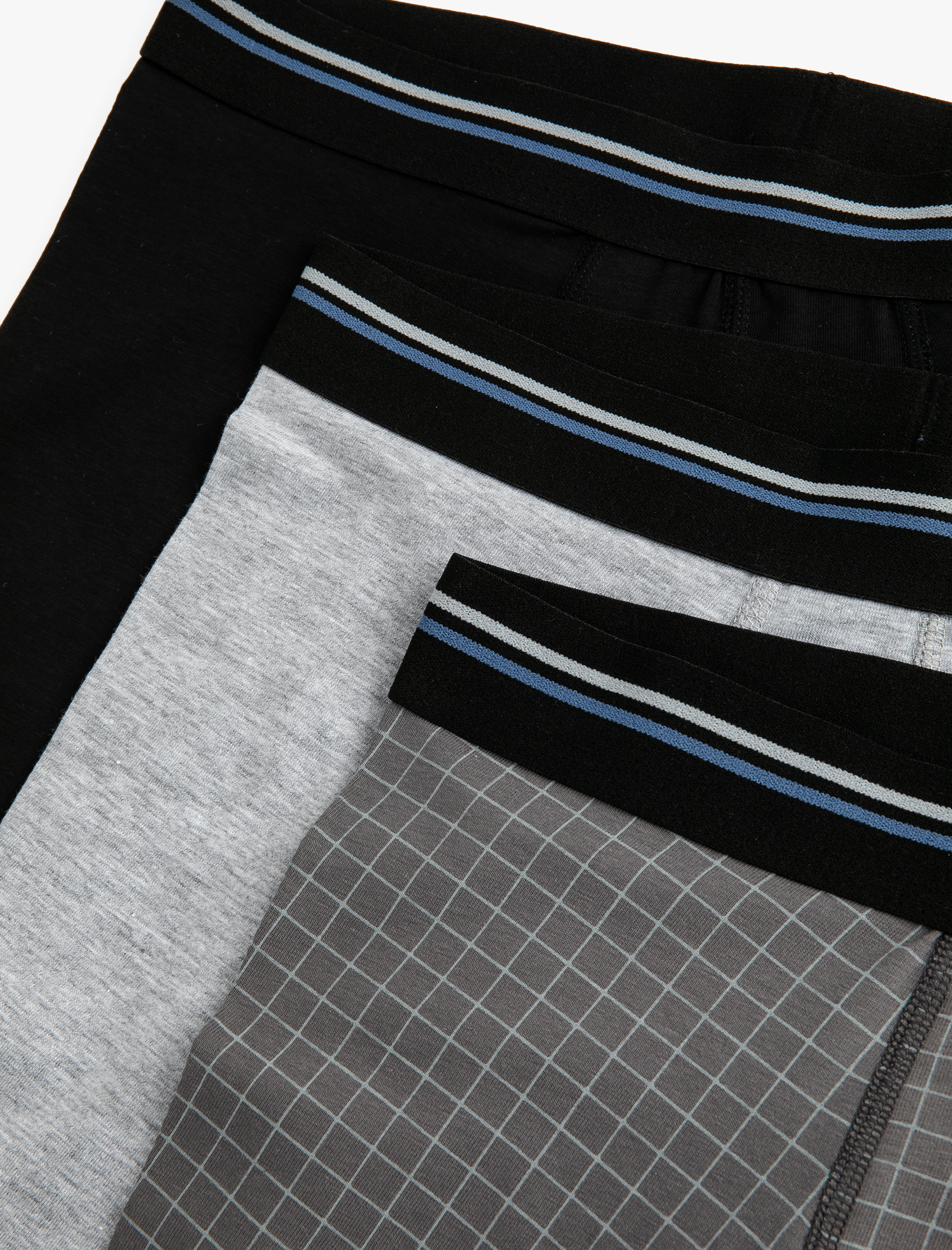   3'lü Boxer Seti Ekoseli Pamuklu