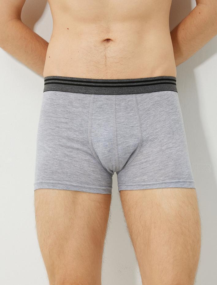  3'lü Boxer Seti Şal Baskı Detaylı Pamuklu