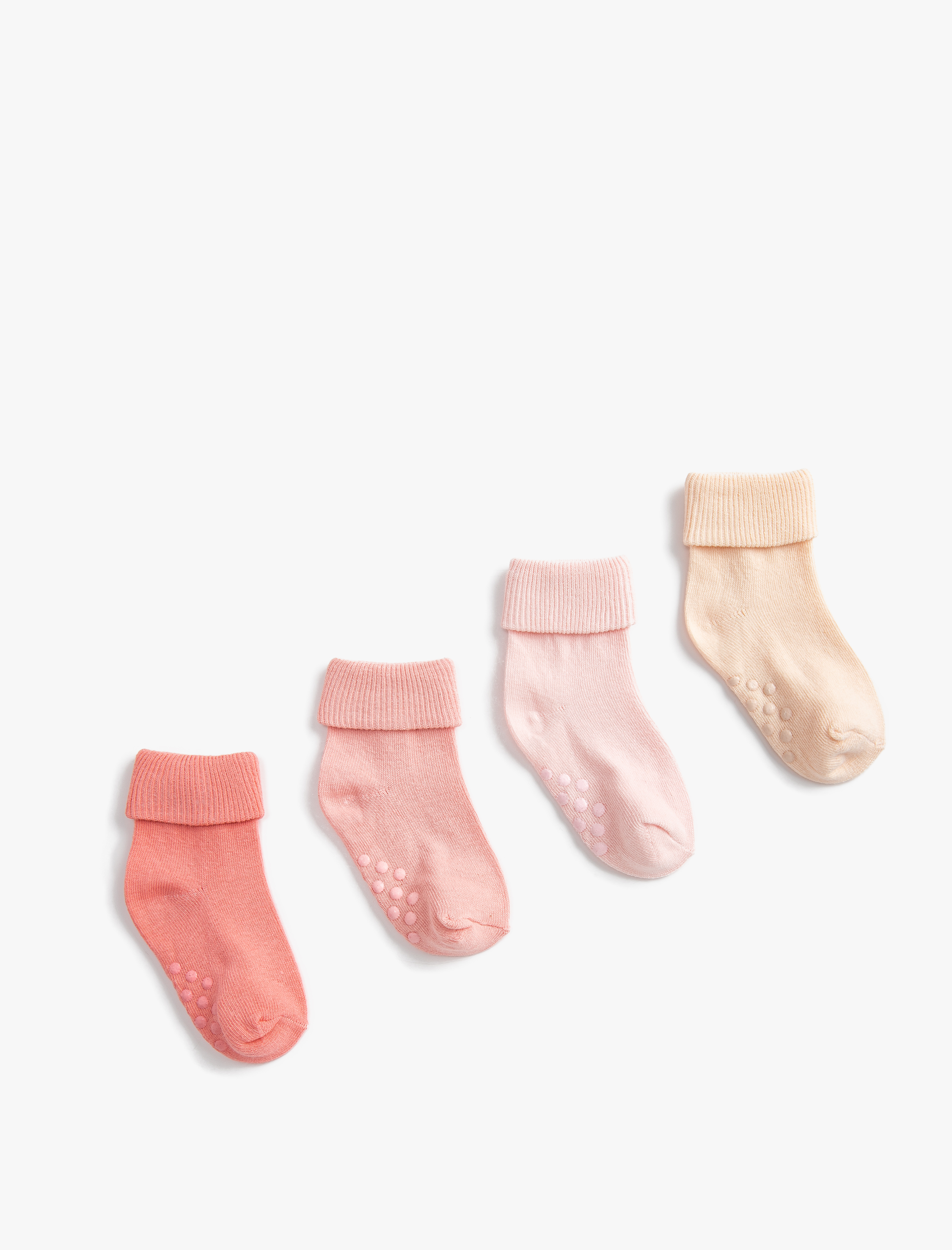  Kız Bebek Kaydırmaz Çorap Seti 4’lü Çok Renkli