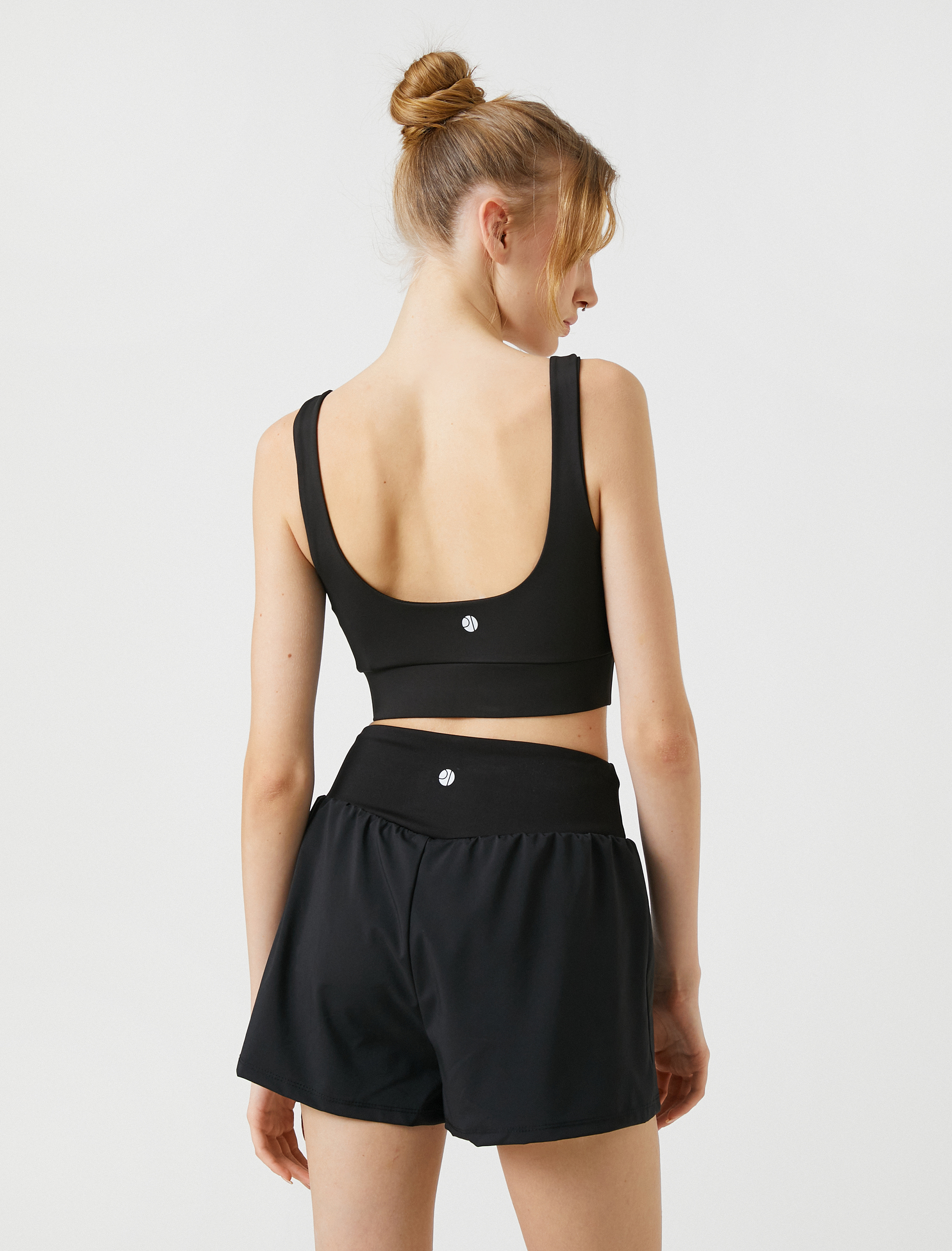   Baskılı Sporcu Sütyeni U Yaka Dar Kalıp