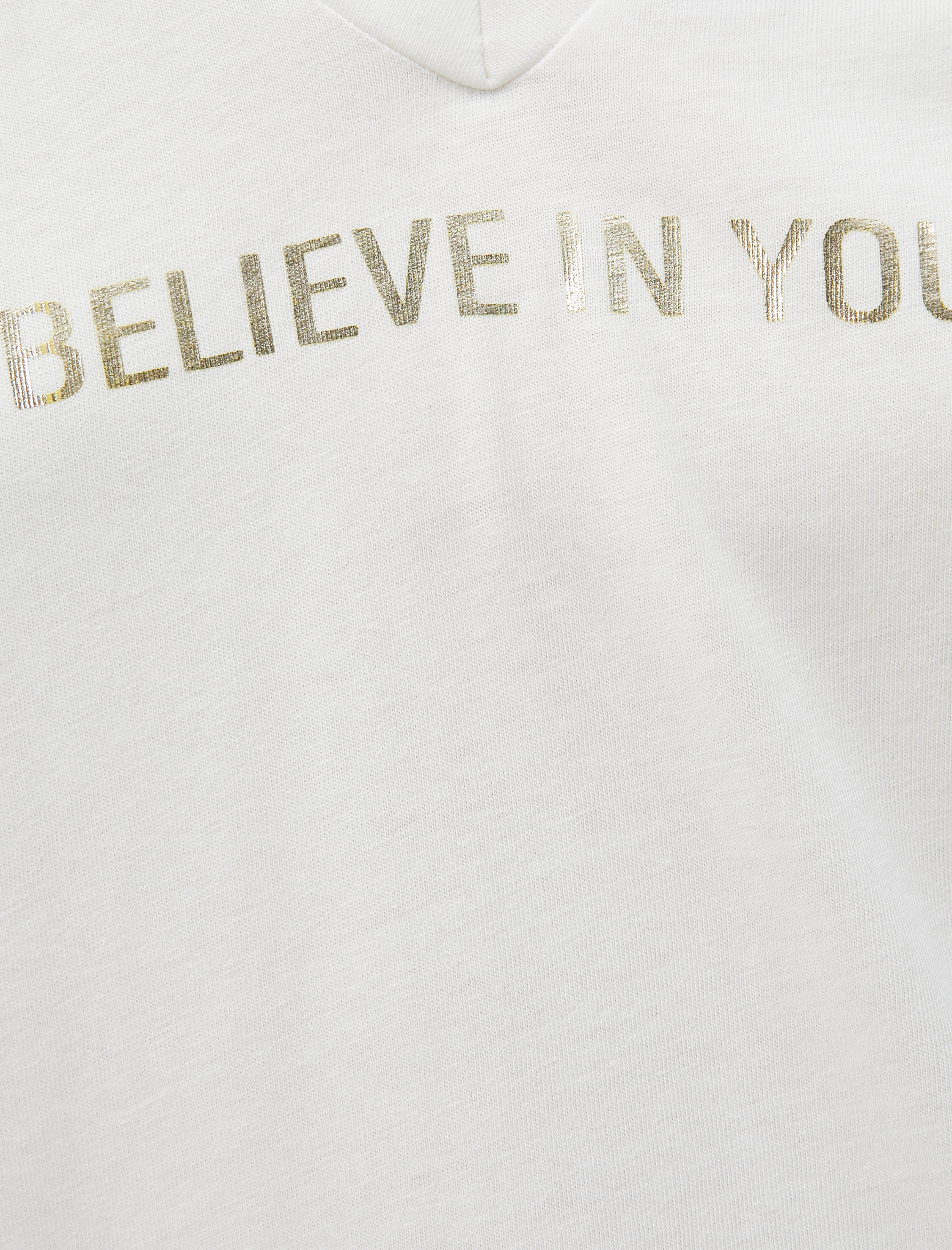   Yazı Baskılı Tişört V Yaka