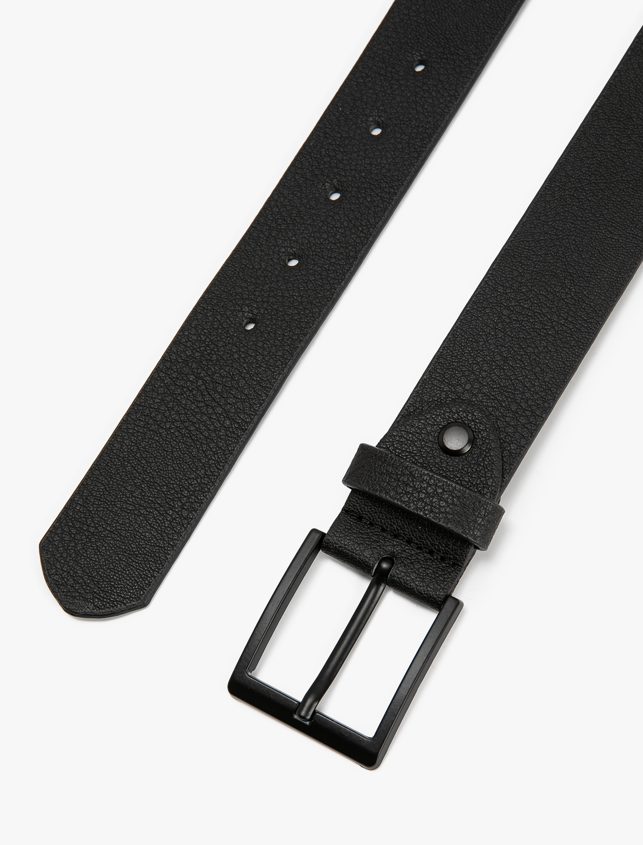  Erkek Kemer Deri Görünümlü Metal Toka Detaylı