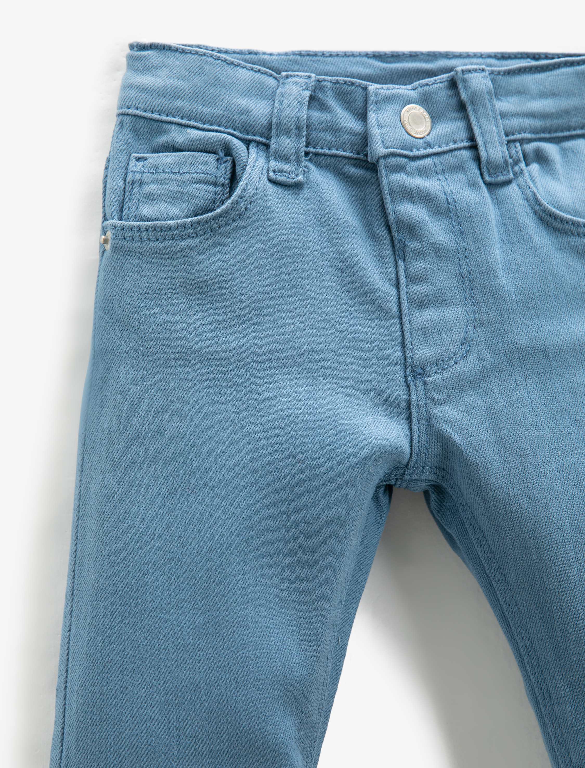  Erkek Bebek Kot Pantolon Slim Fit Cepli Pamuklu Beli Ayarlanabilir Lastikli