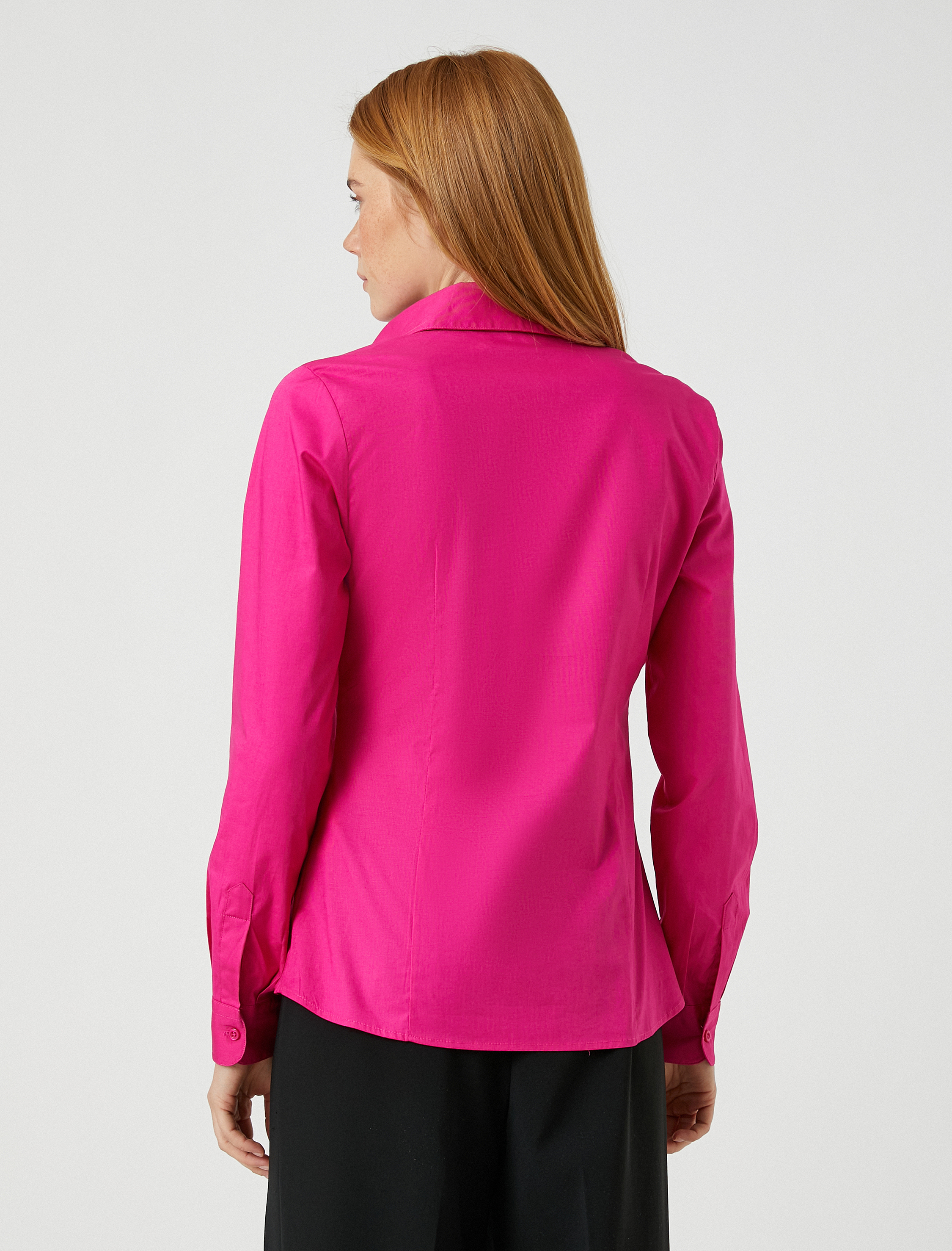   Basic Pamuklu Gömlek Uzun Kollu