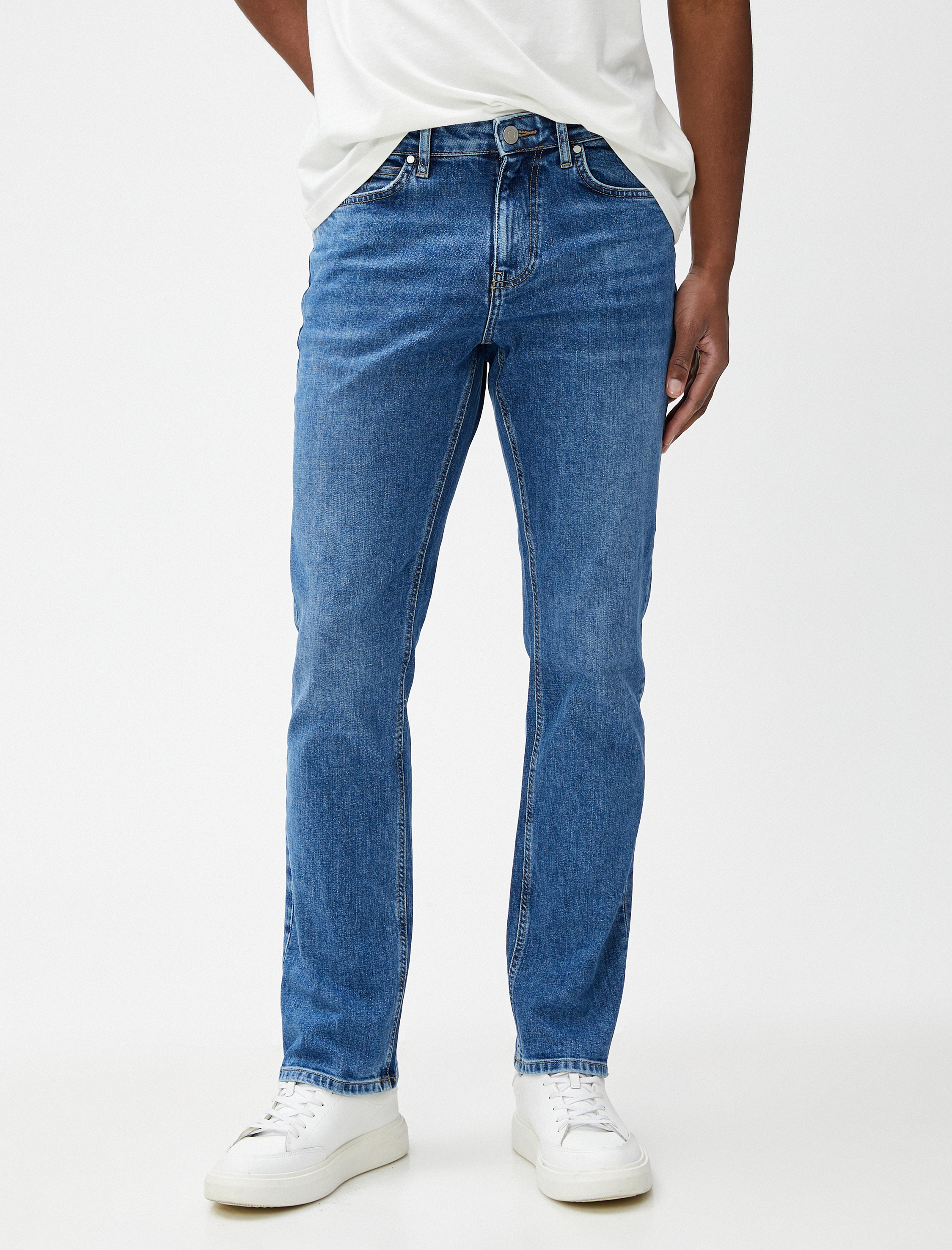   Straight Fit Boru Paça Kot Pantolon - Mark Jean