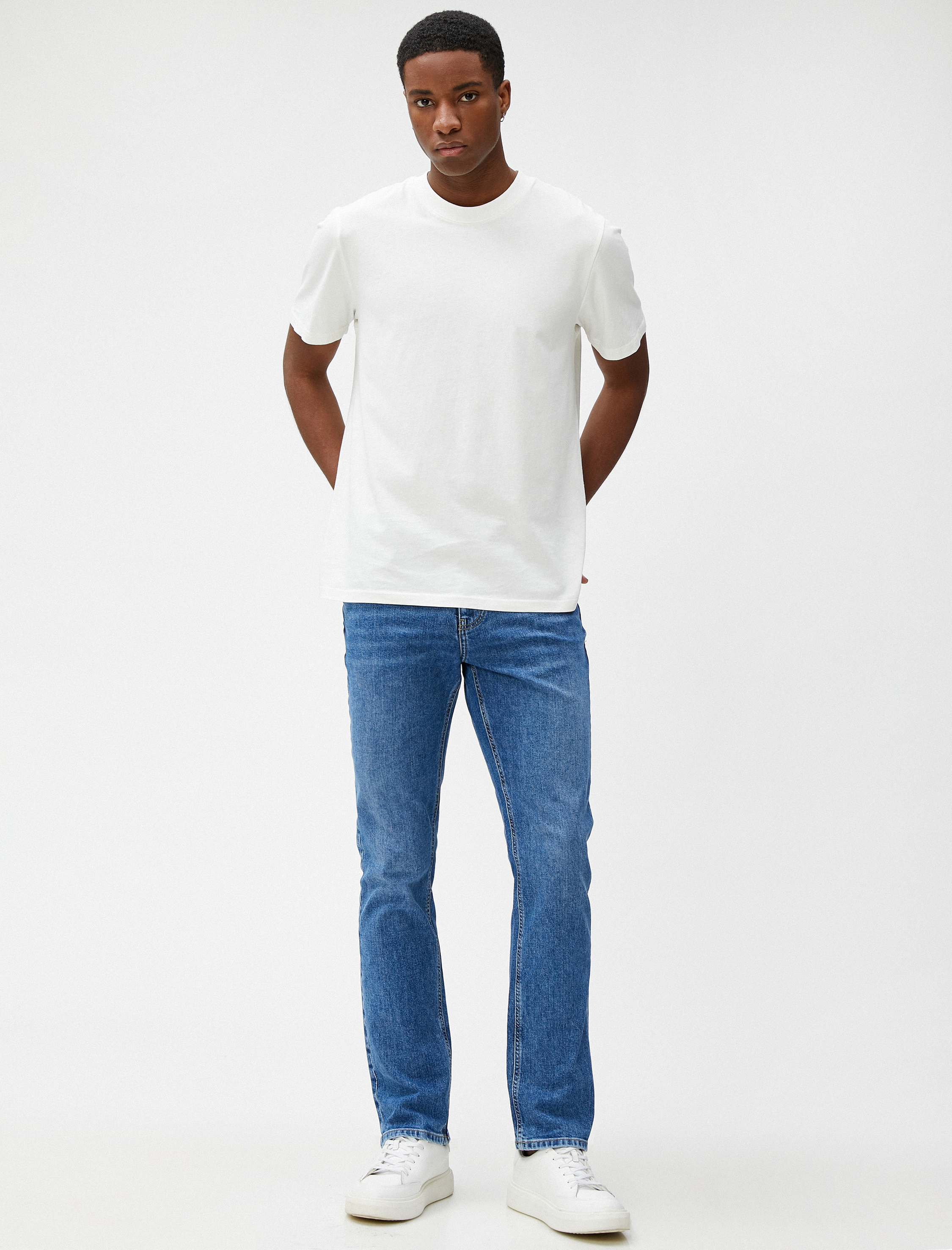   Straight Fit Boru Paça Kot Pantolon - Mark Jean