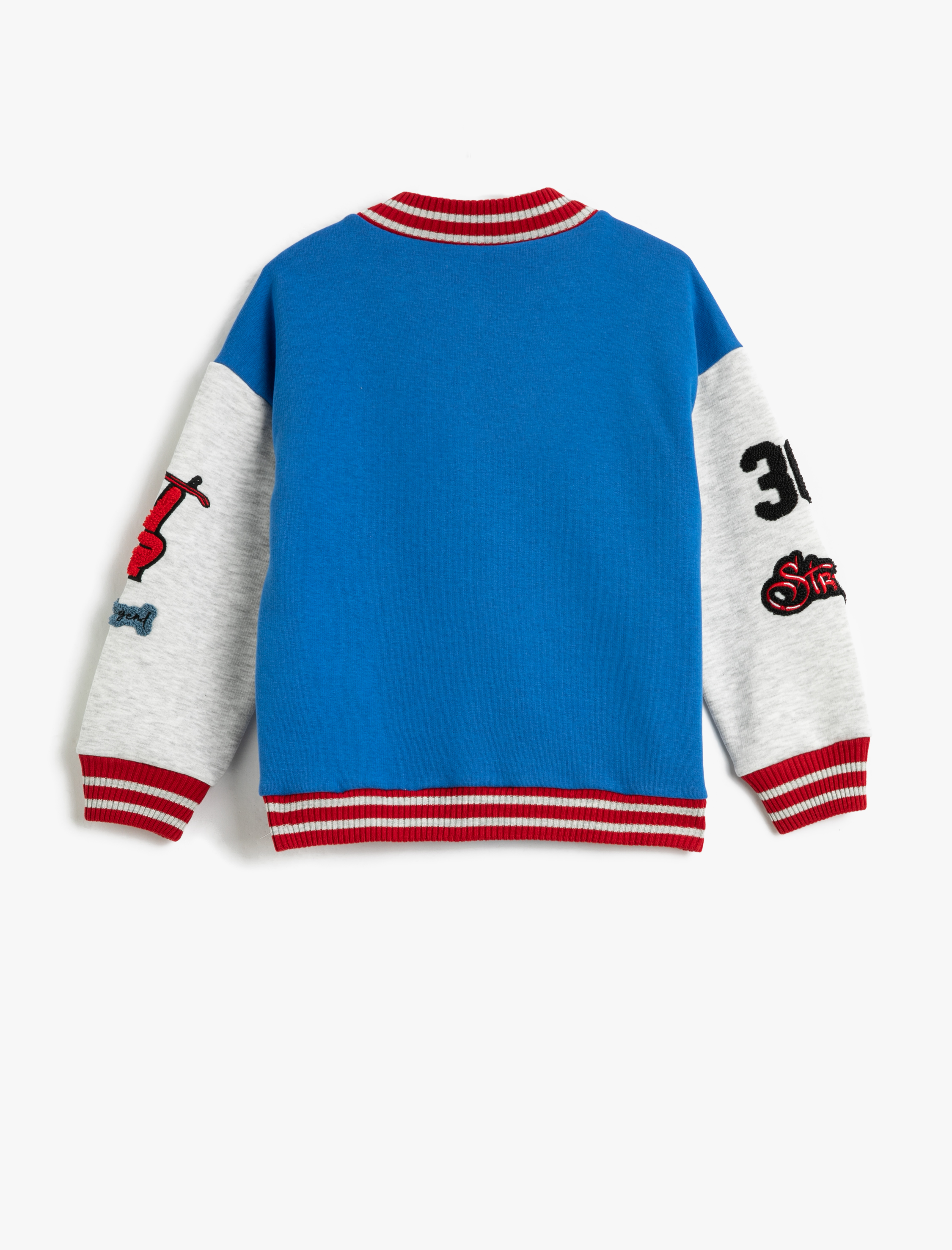  Erkek Çocuk Bomber Ceket İşlemeli Cepli