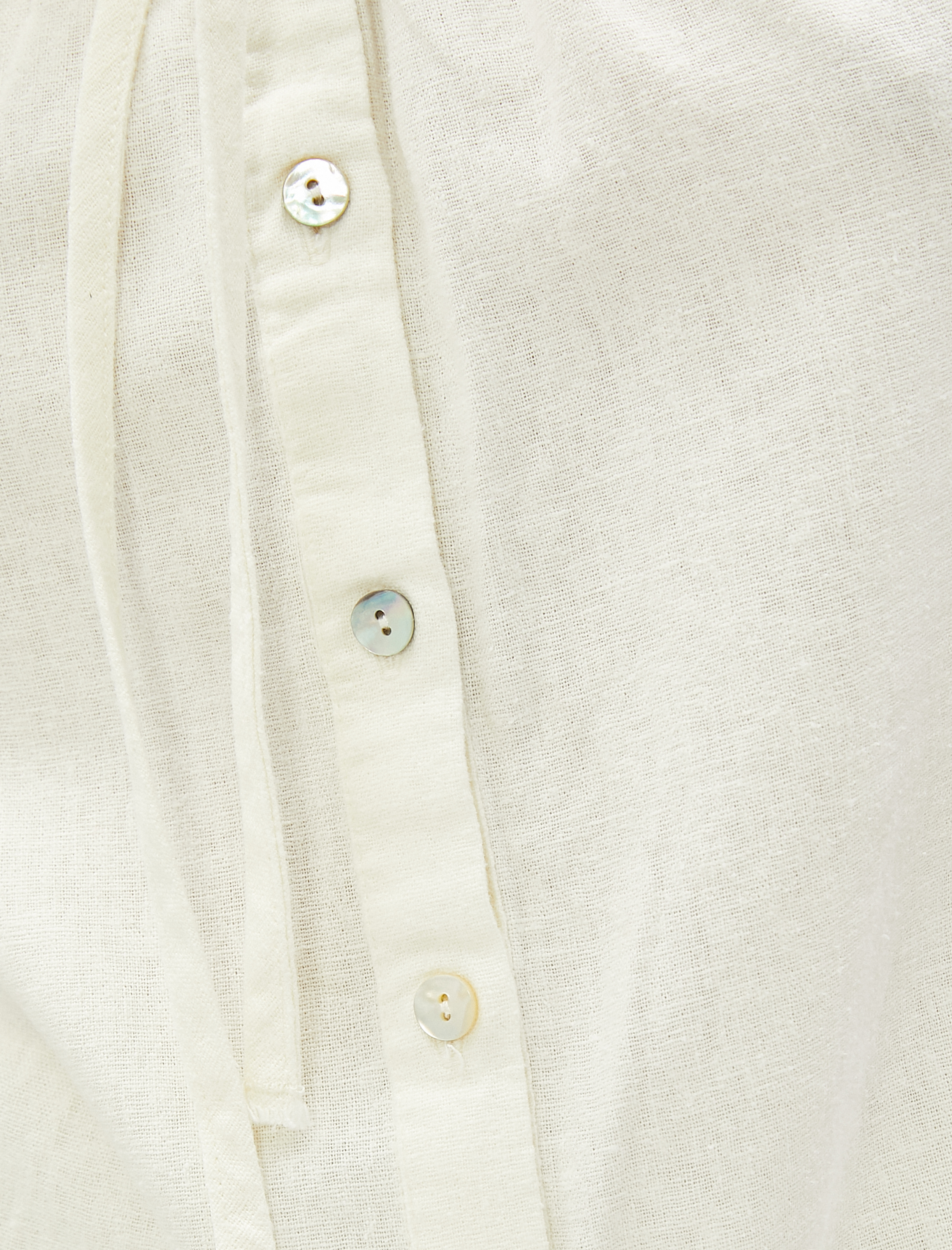   Omzu Açık Gömlek Keten Karışımlı