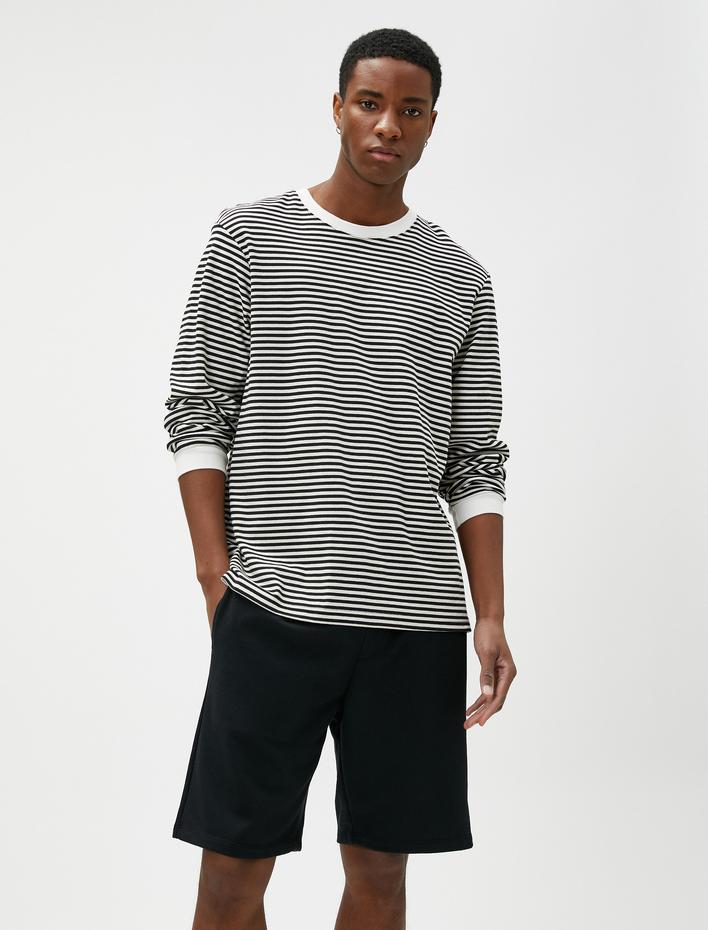  Beli Bağcıklı Şort Cep Detaylı Dar Kesim