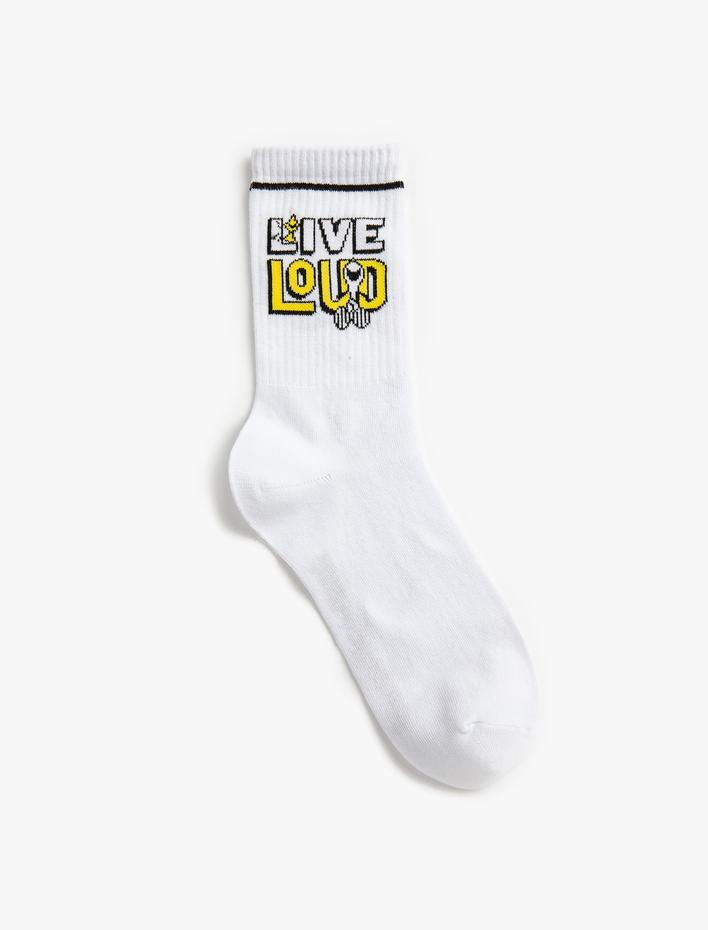 Erkek Snoopy Soket Çorap Lisanslı İşlemeli