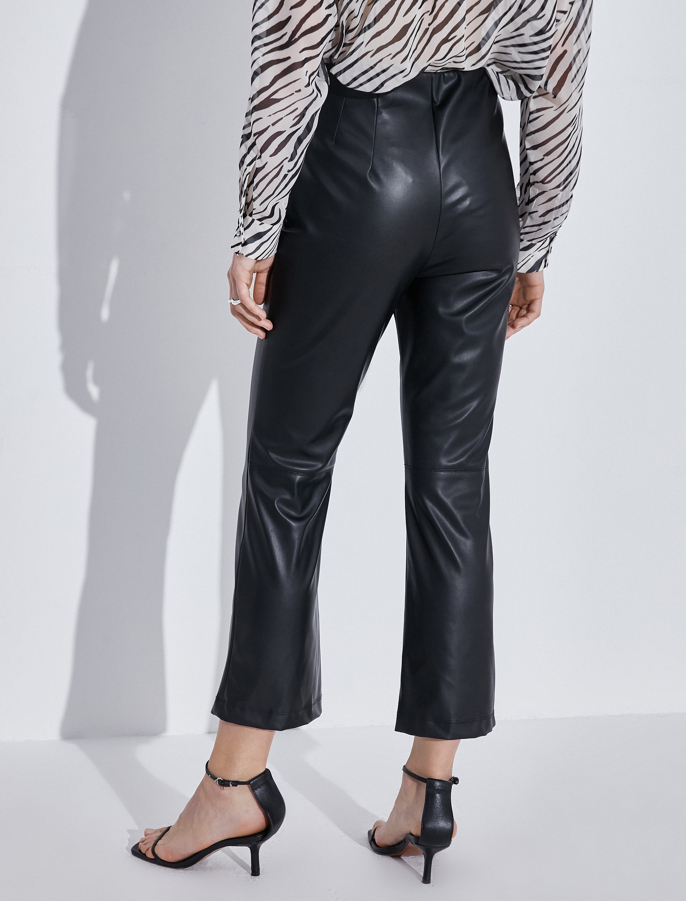   Suni Deri Crop Pantolon