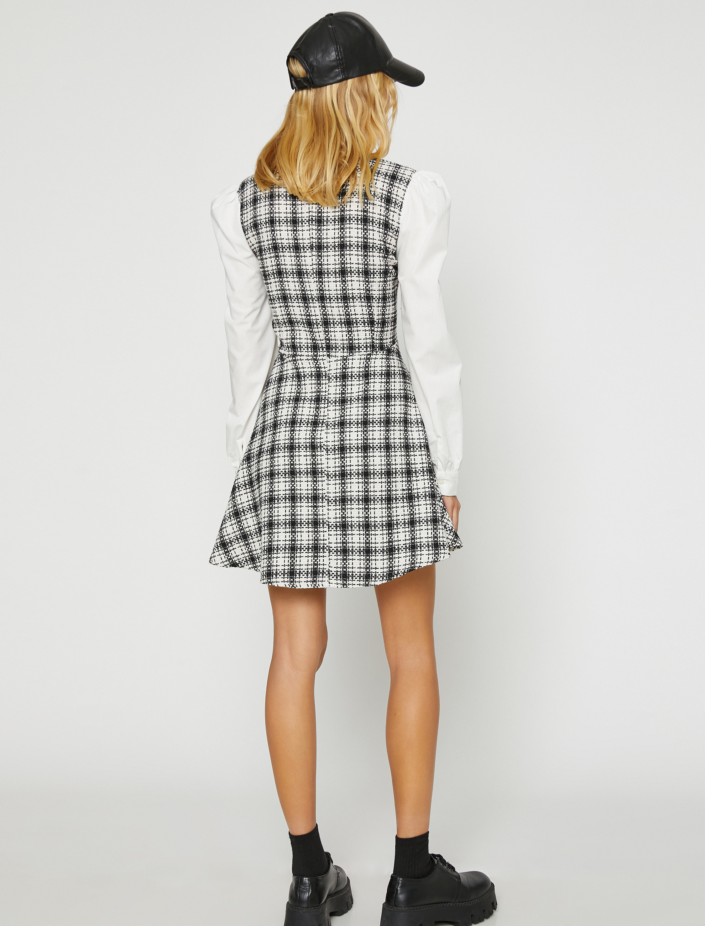   Gömlek Elbise Tüvit Detaylı