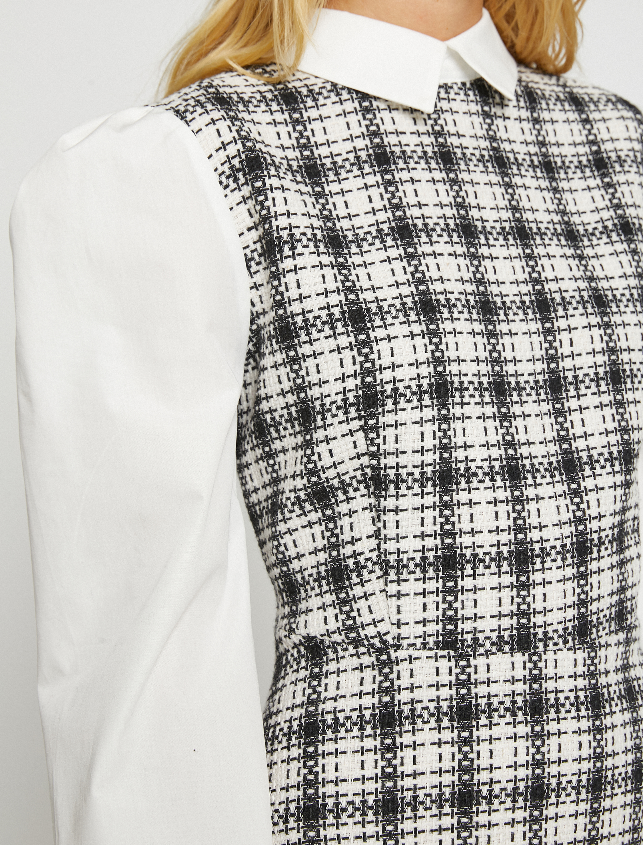   Gömlek Elbise Tüvit Detaylı