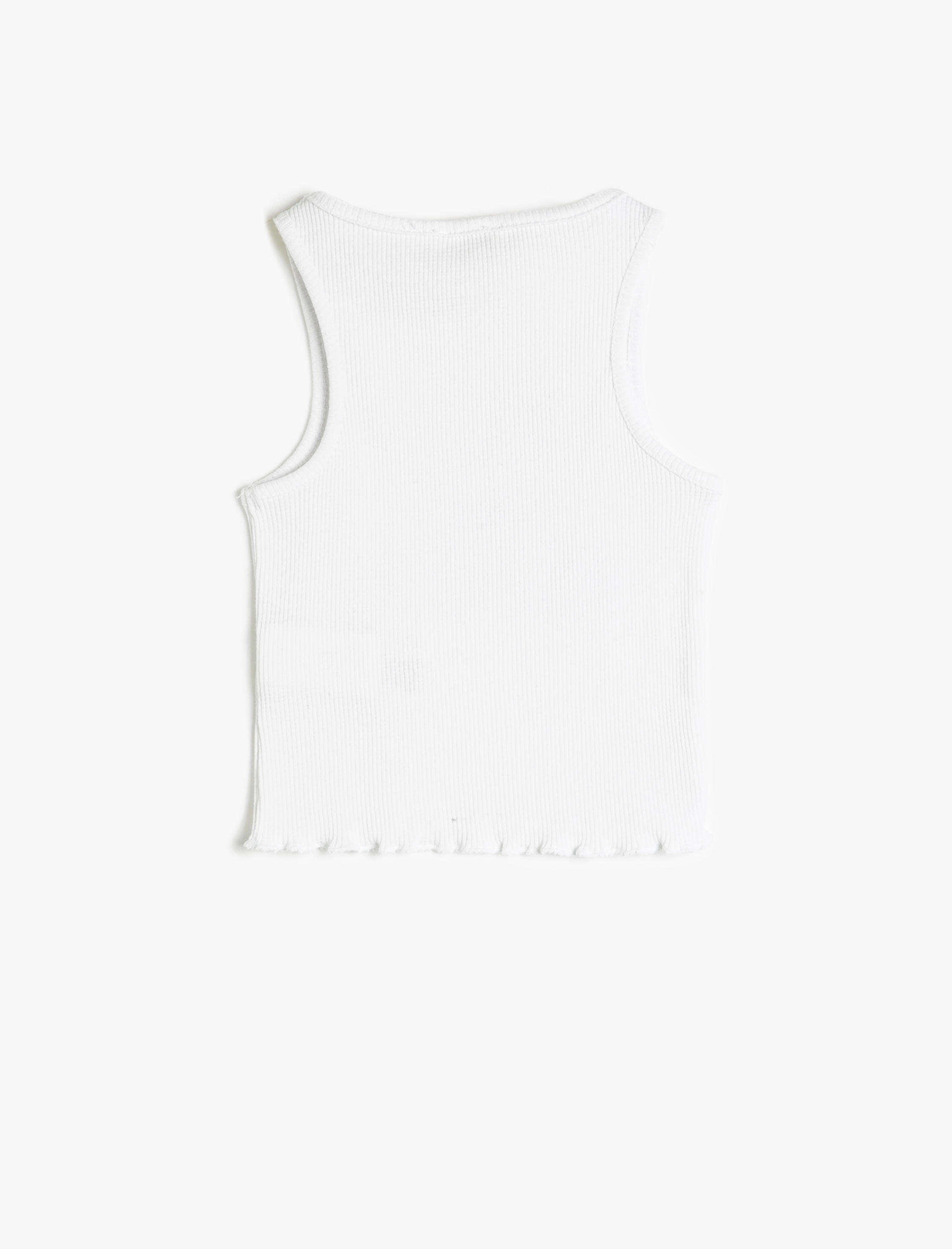  Kız Çocuk Atlet Crop Kolsuz Ayıcık Baskılı Dar Kalıp