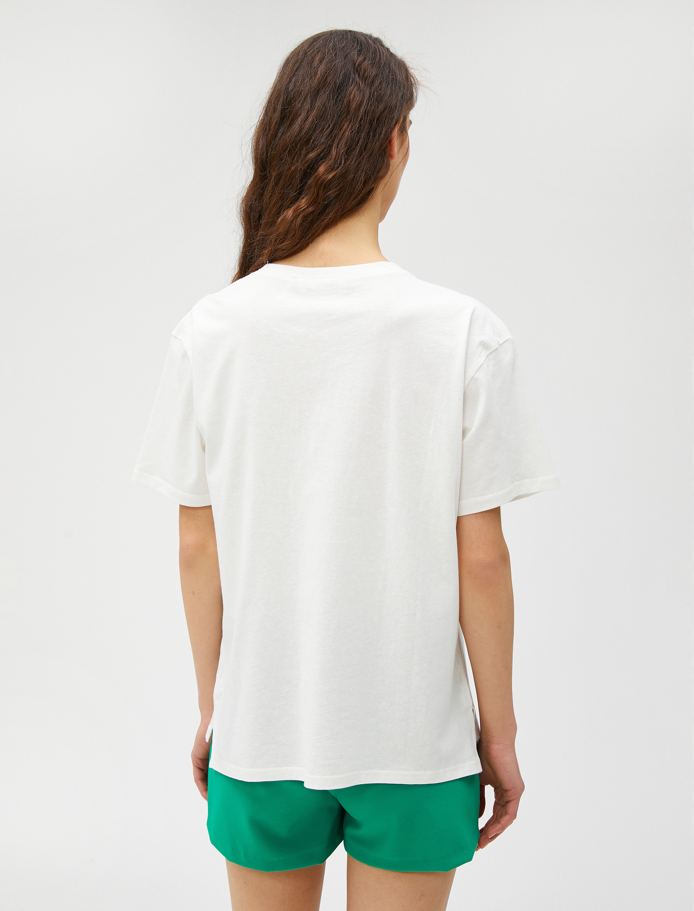   Tom ve Jerry Tişört Oversize Baskılı Lisanslı Kısa Kollu Bisiklet Yaka