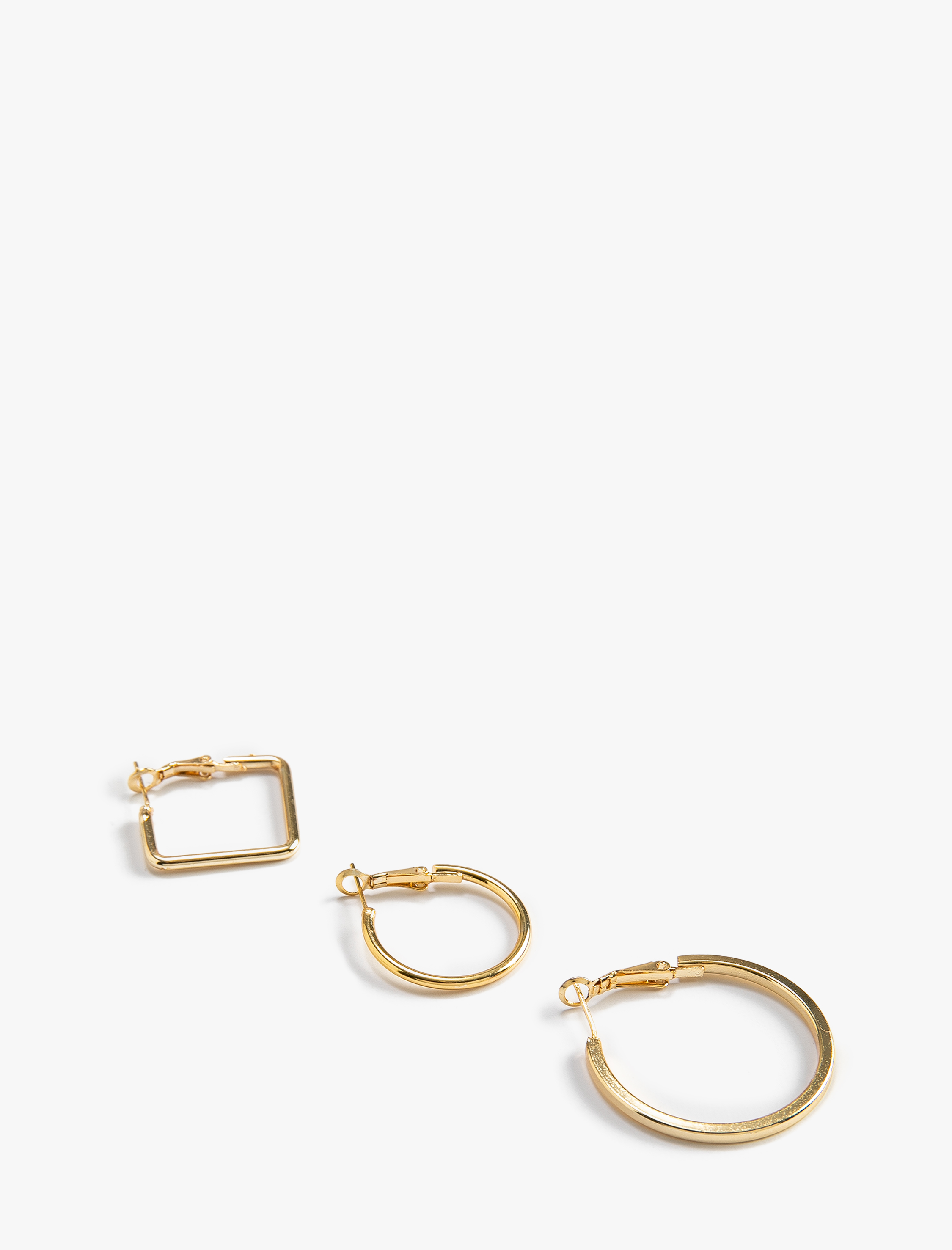  Kadın 3'lü Halka Küpe Seti