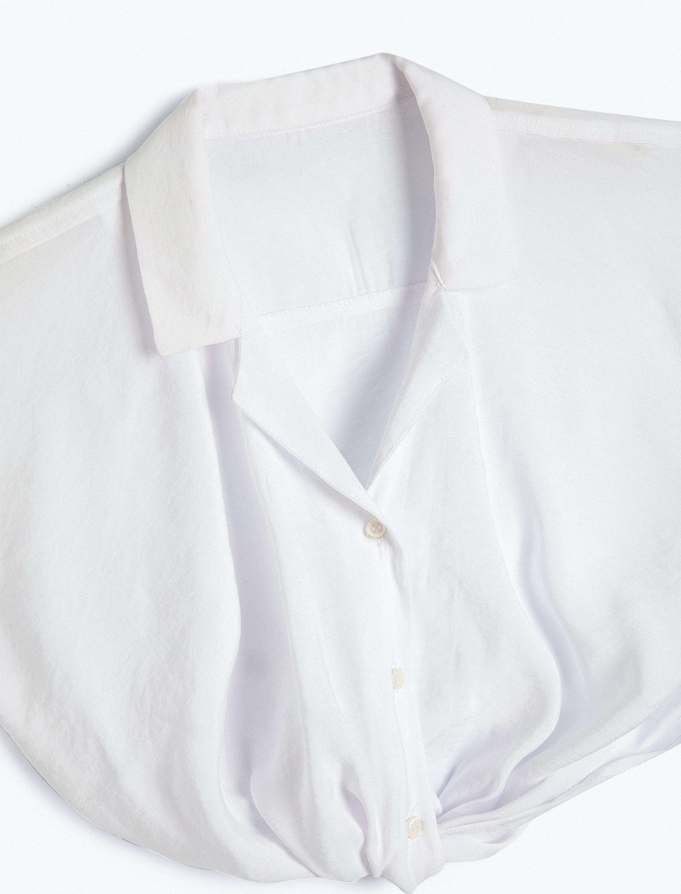  Kız Çocuk Gömlek Kısa Kollu Önü Bağlamalı Cepli Modal Karışımlı