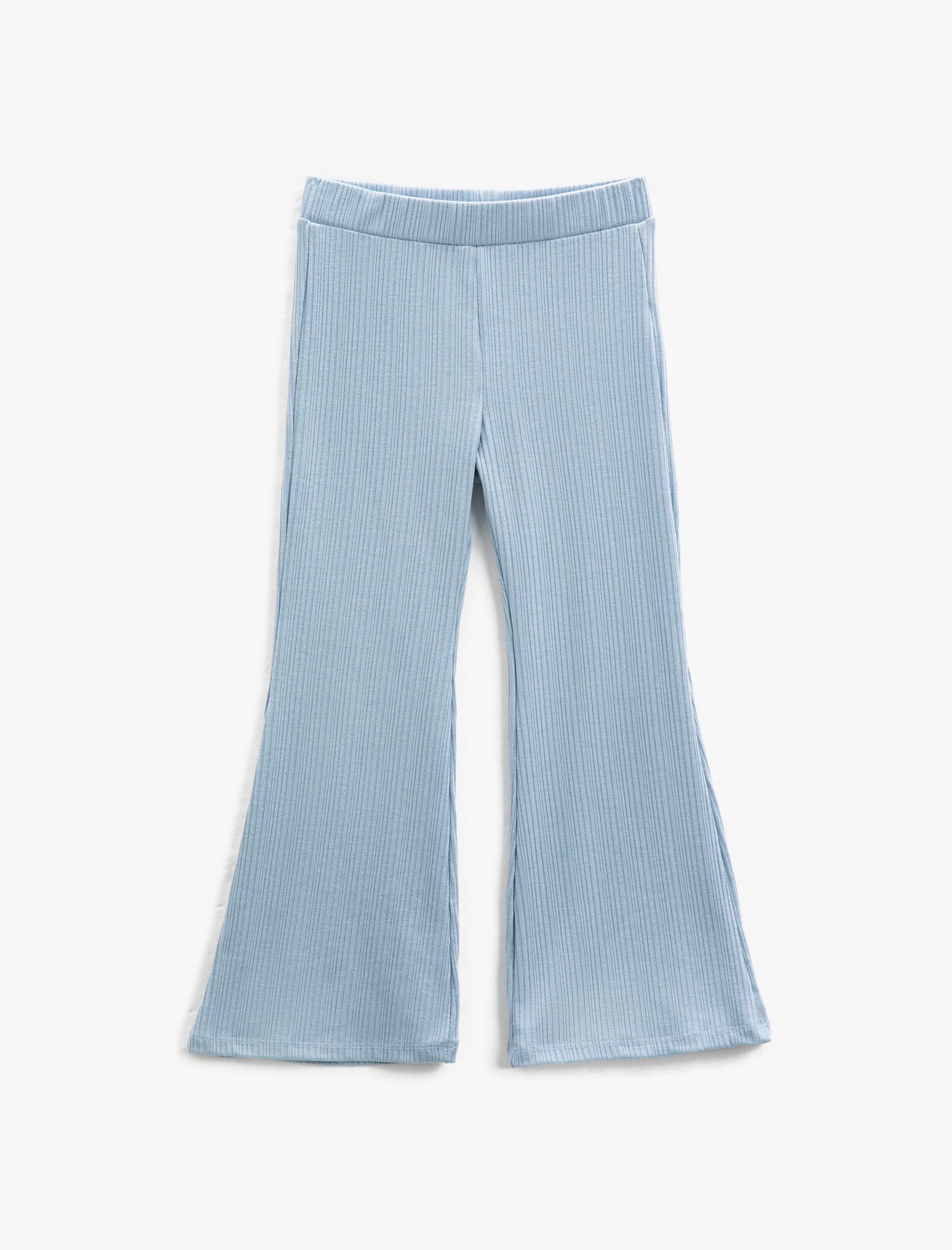  Kız Çocuk İspanyol Paça Tayt Pantolon Beli Lastikli