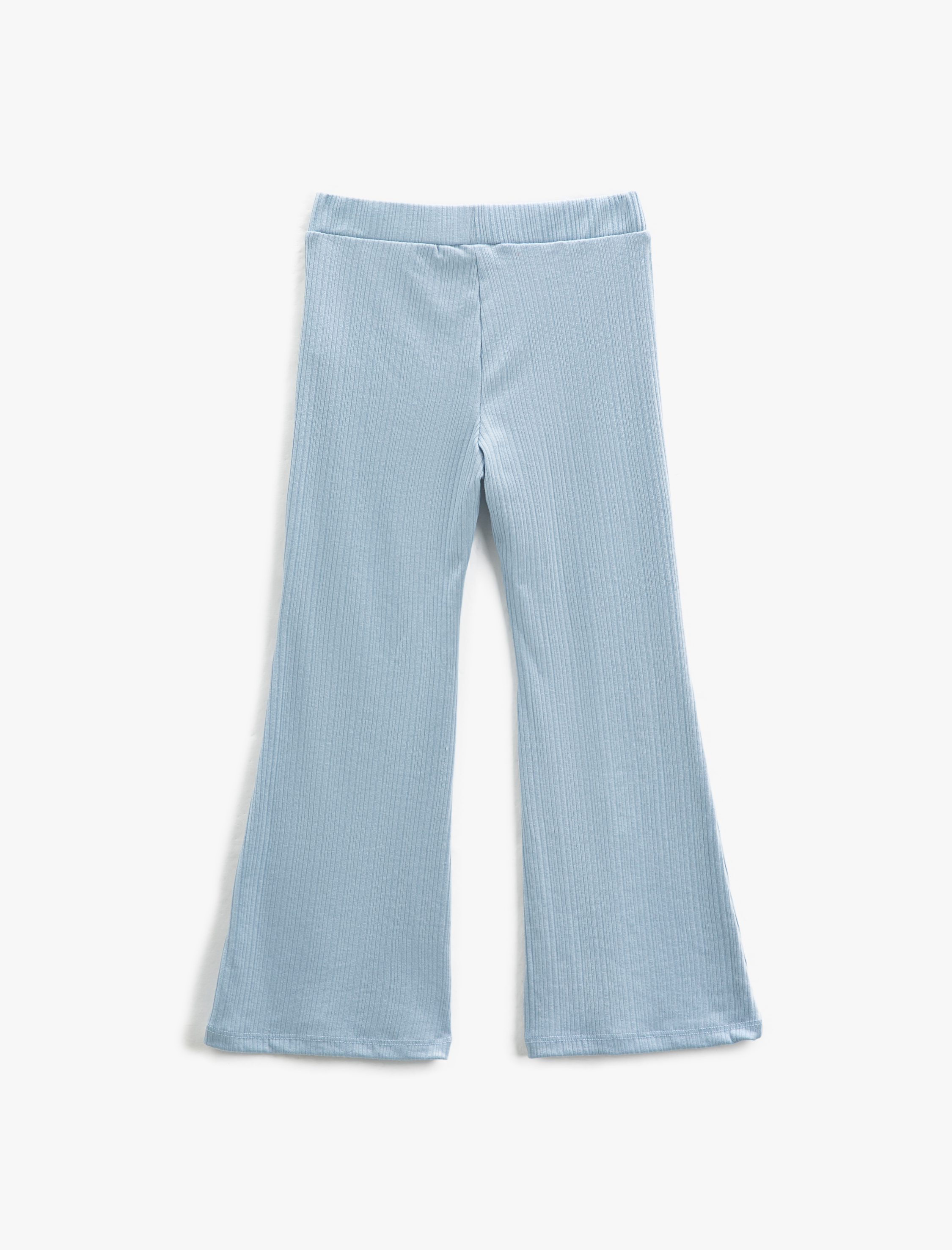  Kız Çocuk İspanyol Paça Tayt Pantolon Beli Lastikli